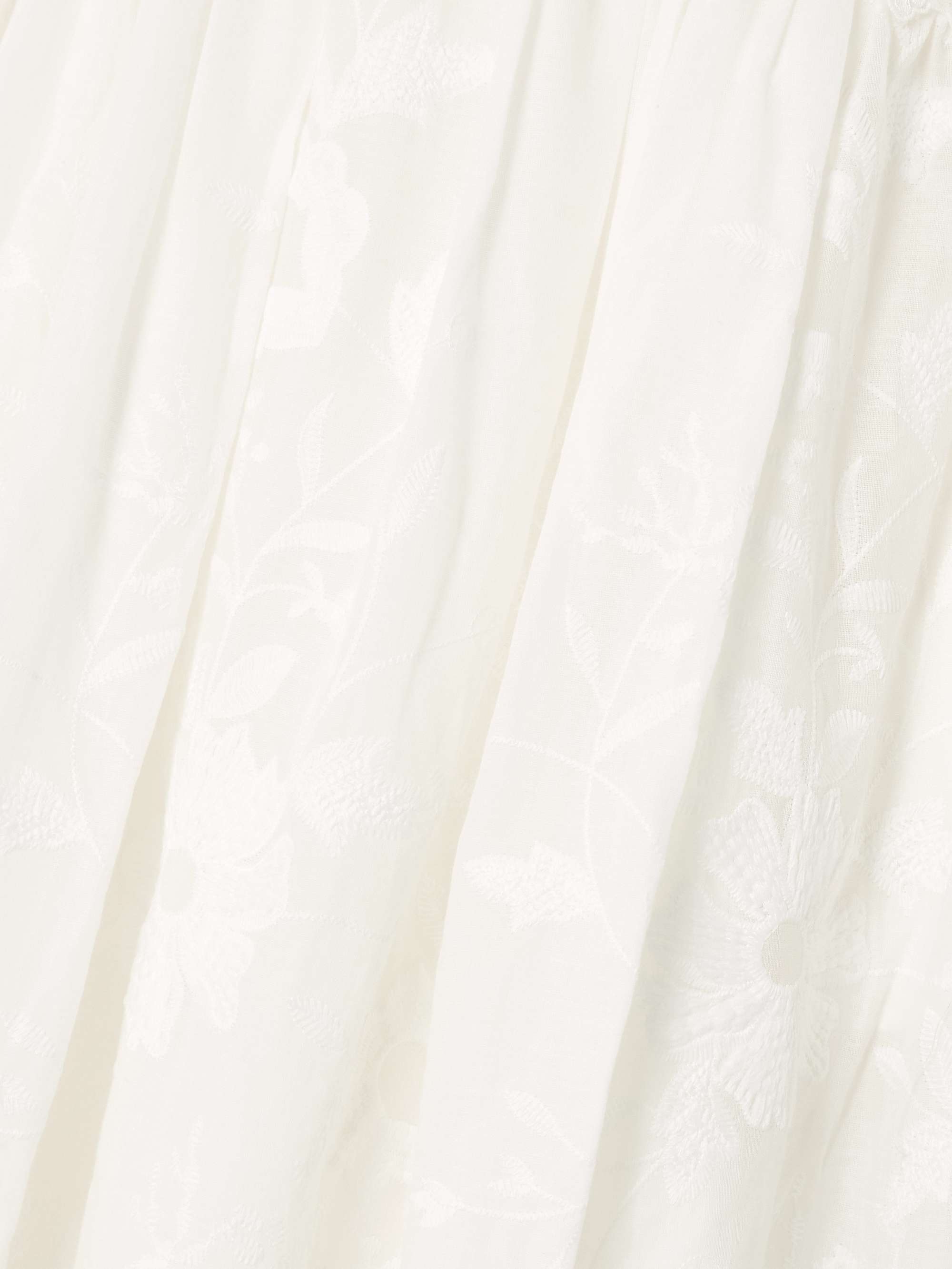Capoliveri pintucked embroidered cotton-voile and lace maxi dress view