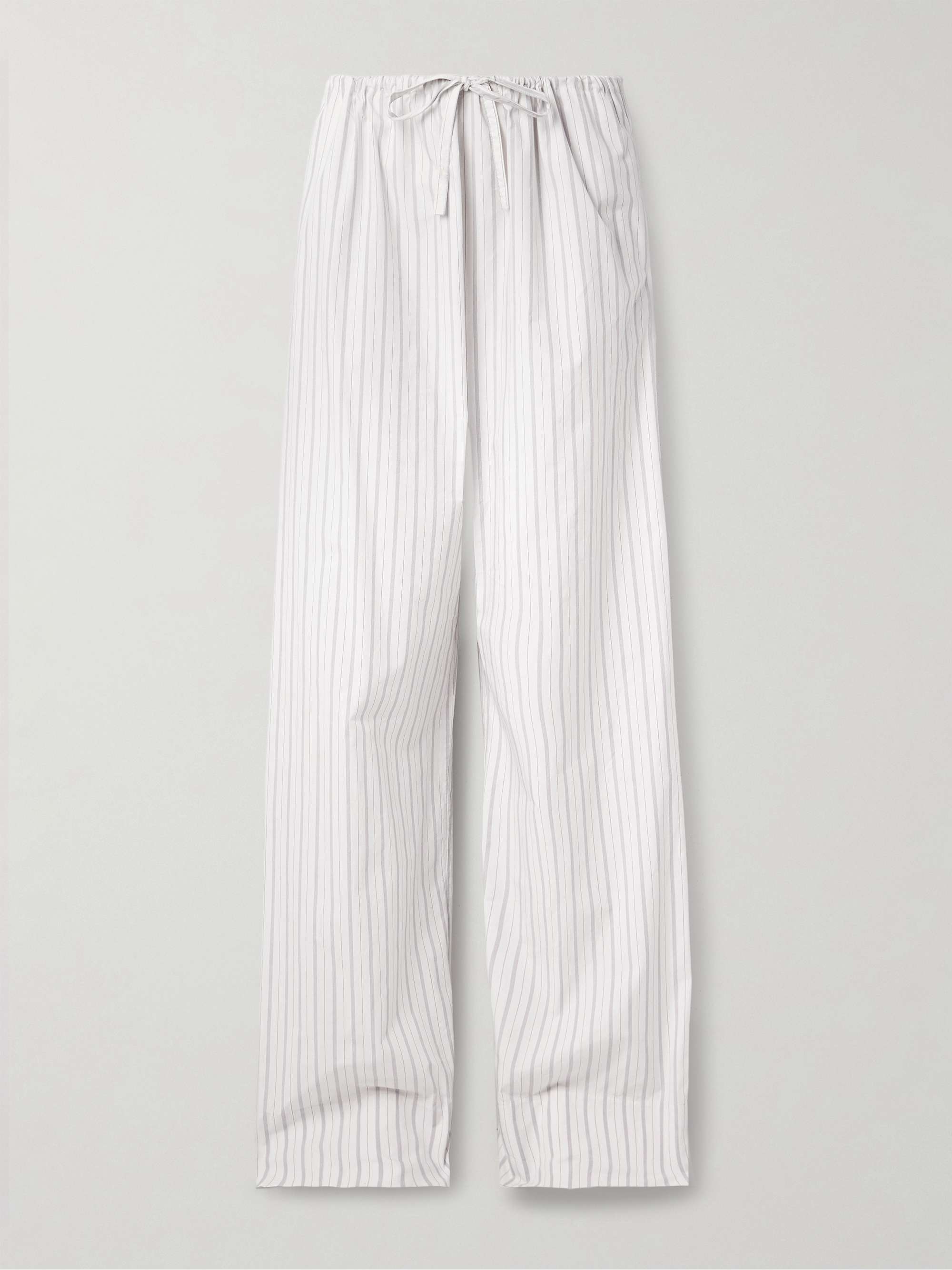 Hypnosta striped cotton-poplin wide-leg pants view
