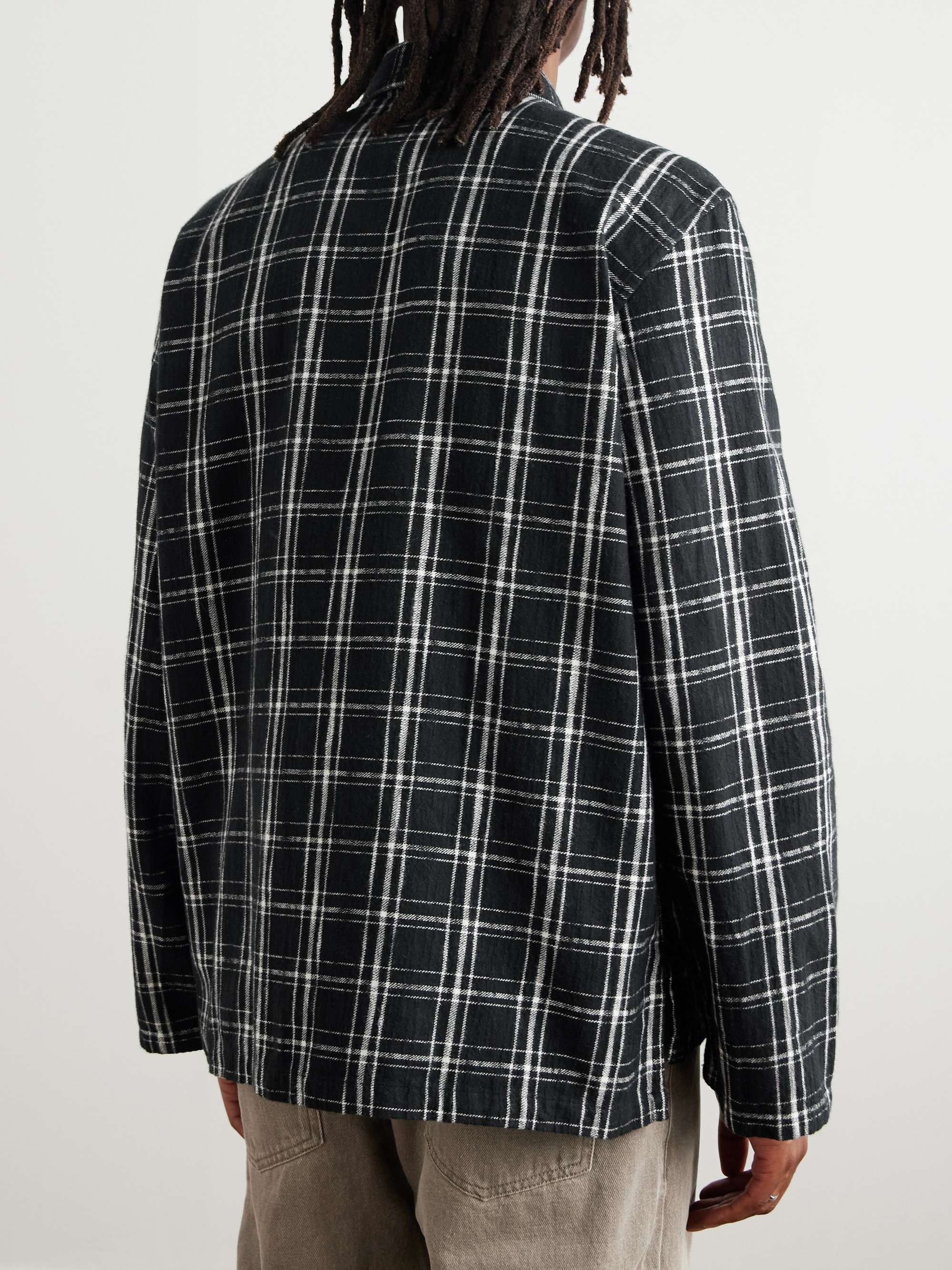 Haven Checked Cotton-Flannel Overshirt view