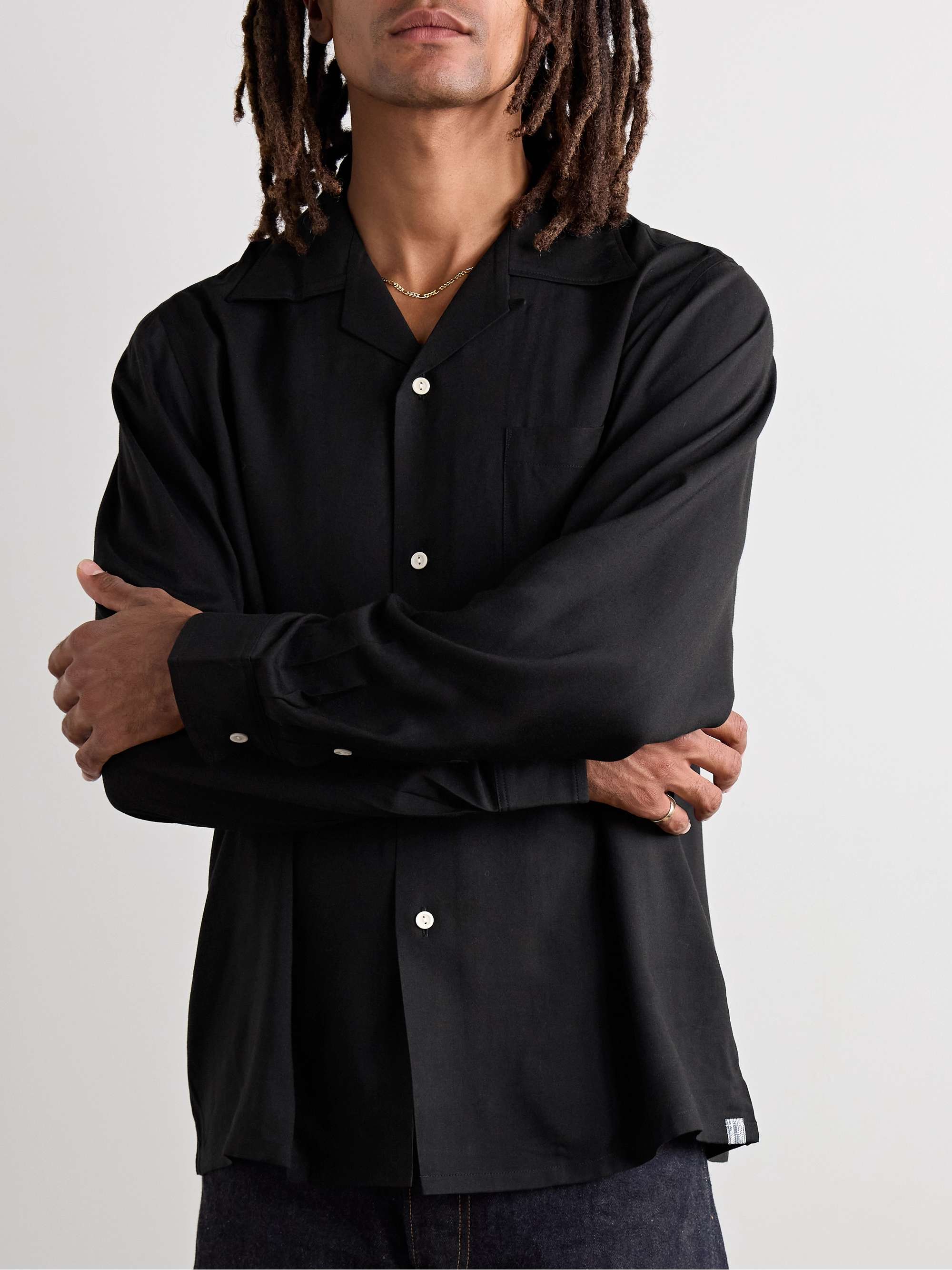 Keesey Convertible-Collar Woven Shirt view
