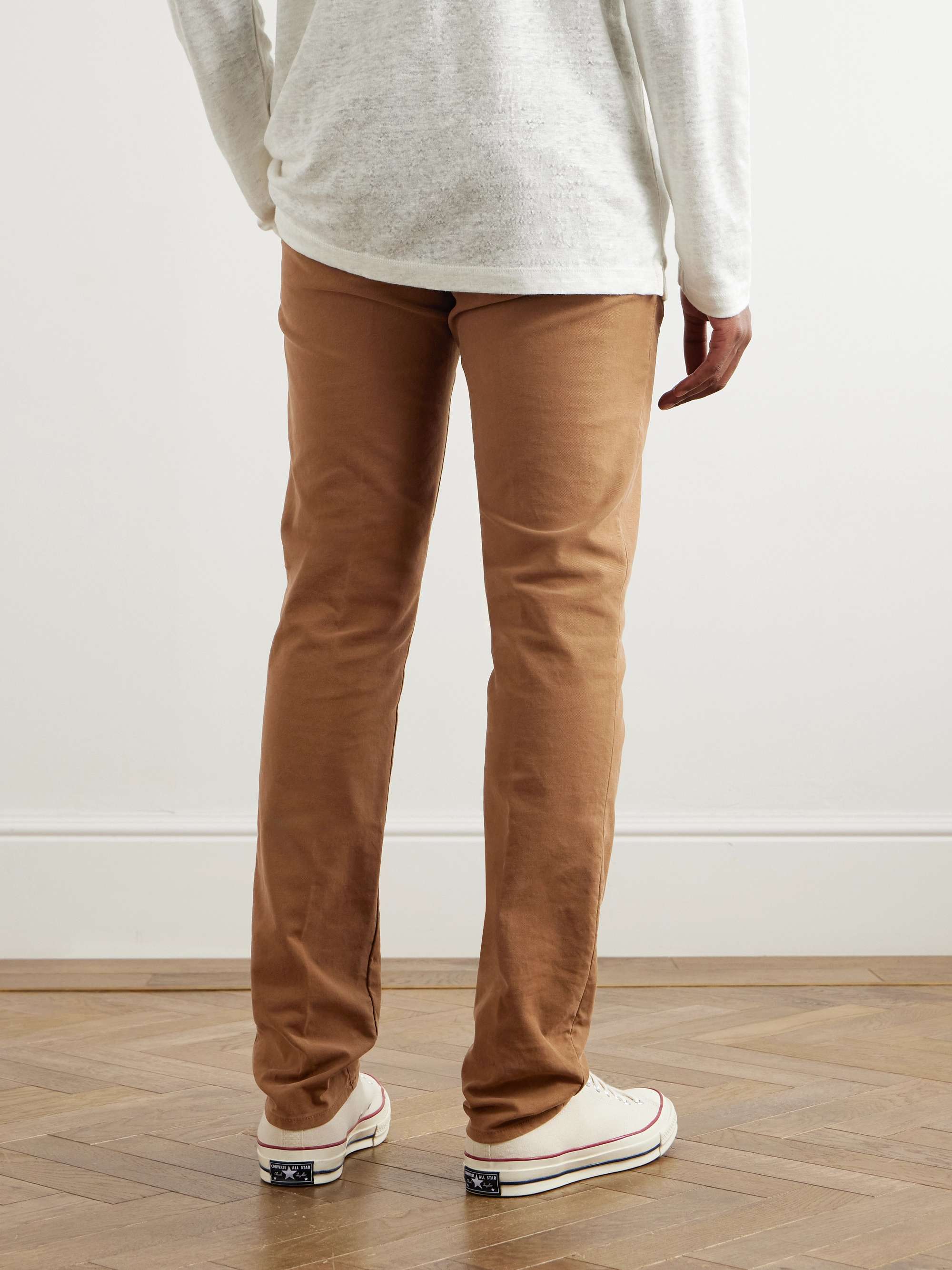 Slim-Fit Tricochino Trousers view
