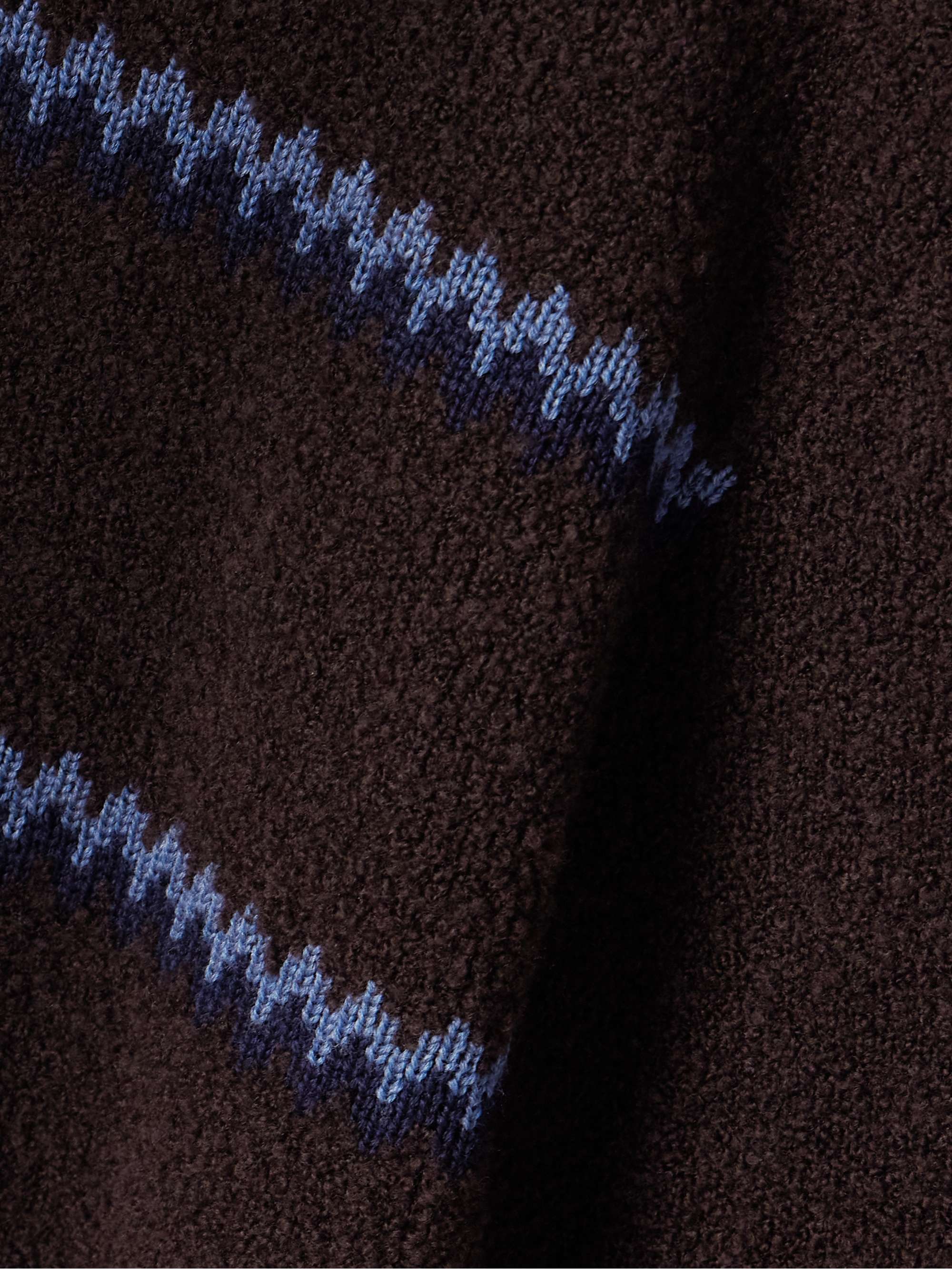 Anne Fair Isle merino wool-blend bouclé turtleneck sweater view