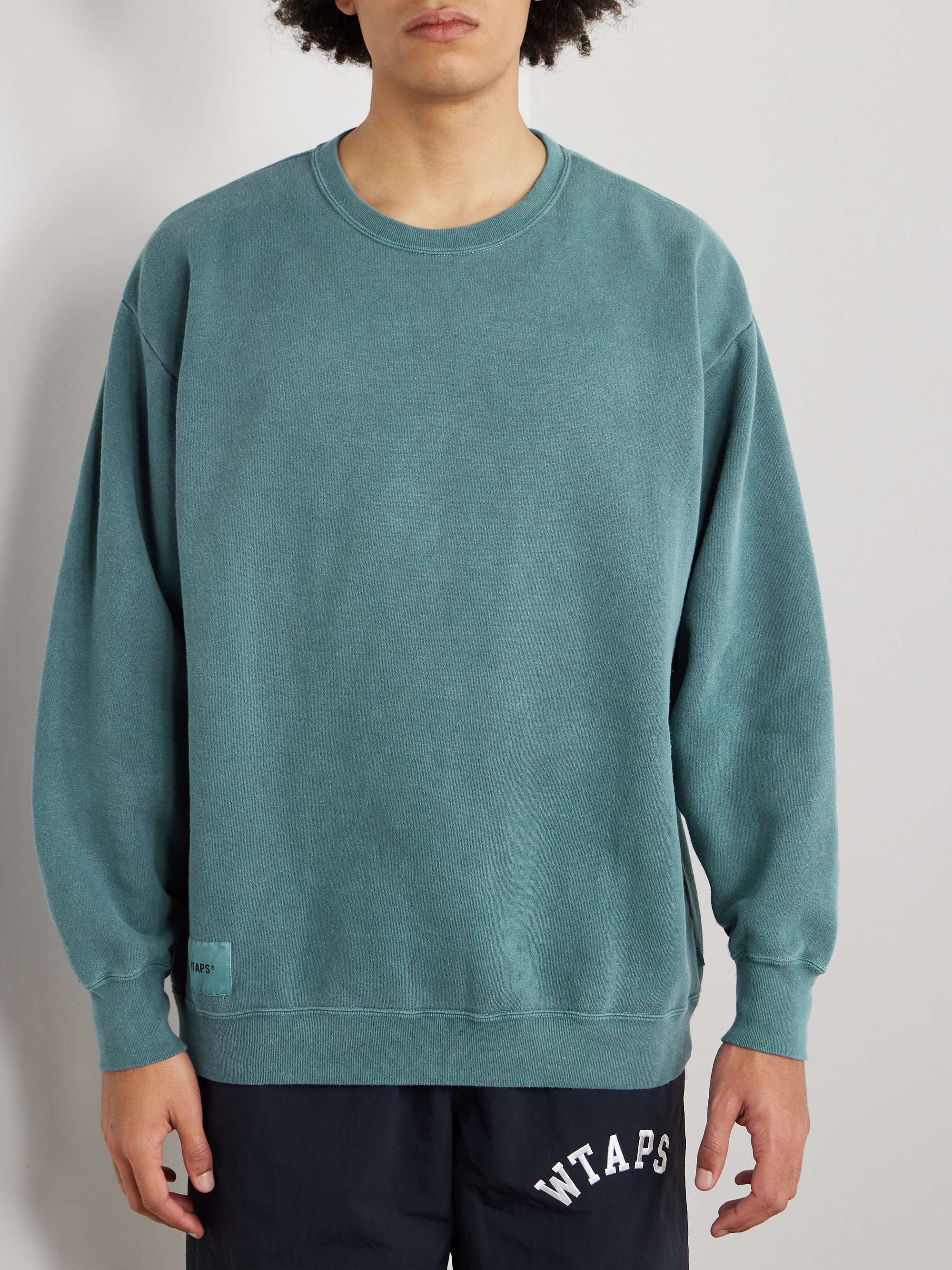 Logo-Appliquéd Embroidered Cotton-Blend Jersey Sweatshirt view