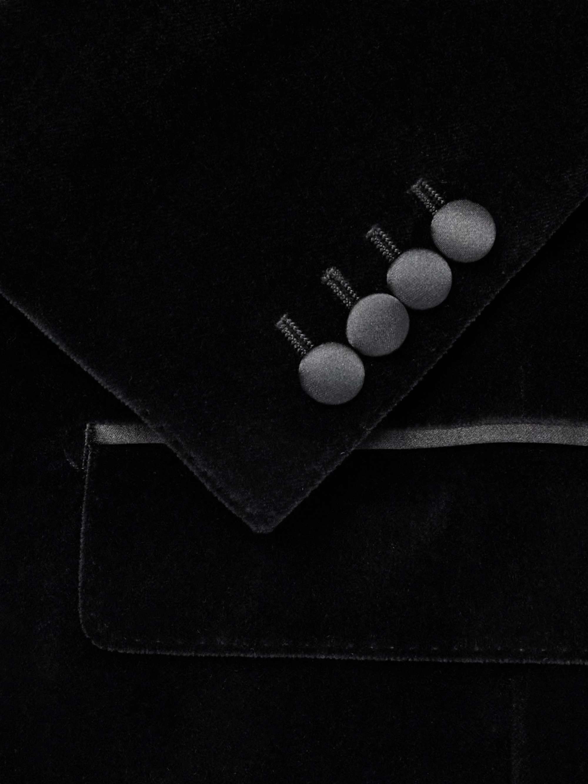 Silk-Trimmed Cotton-Blend Velvet Tuxedo Jacket view