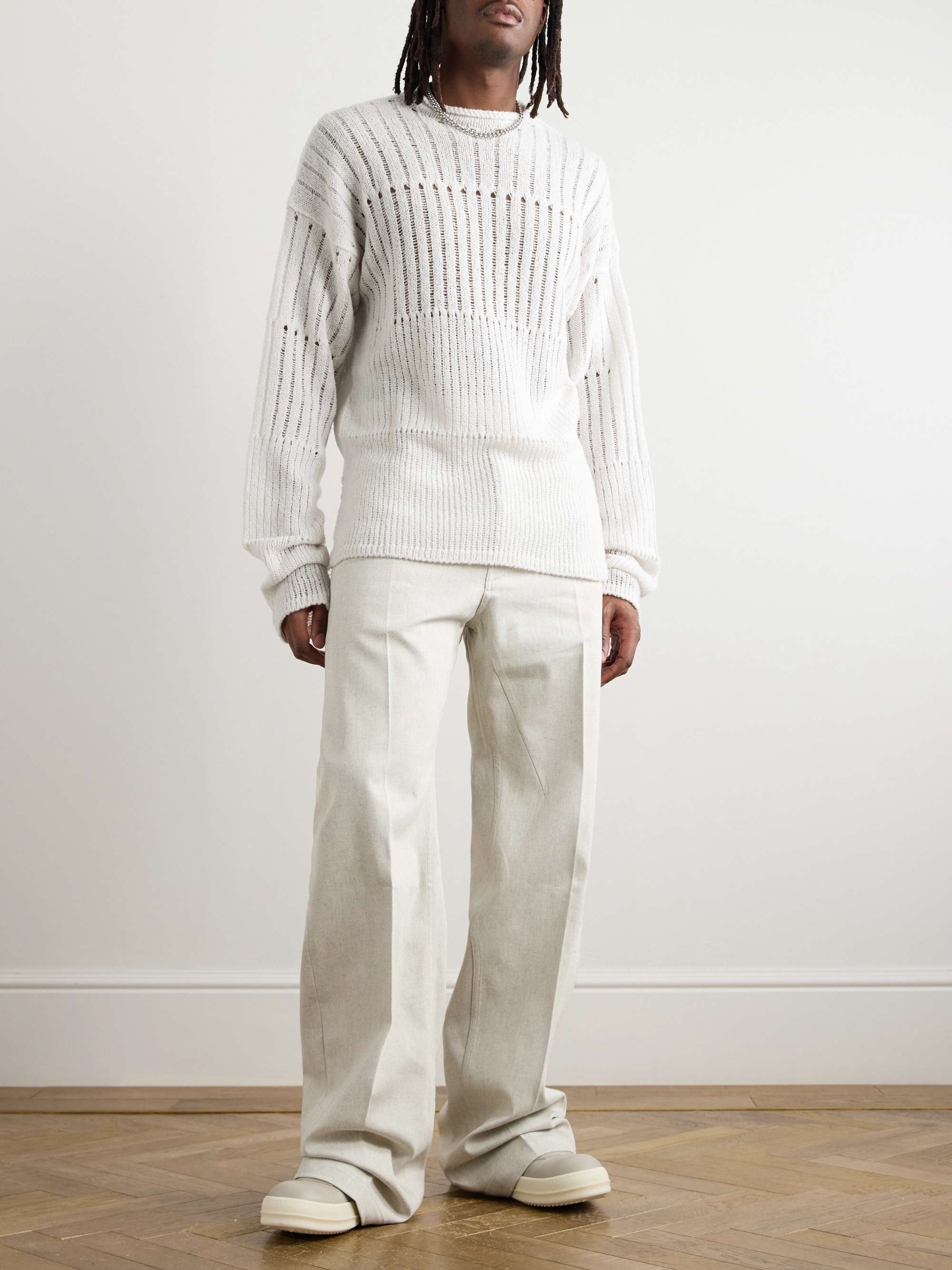Oversized Open-Knit Virgin Wool-Blend Sweater view