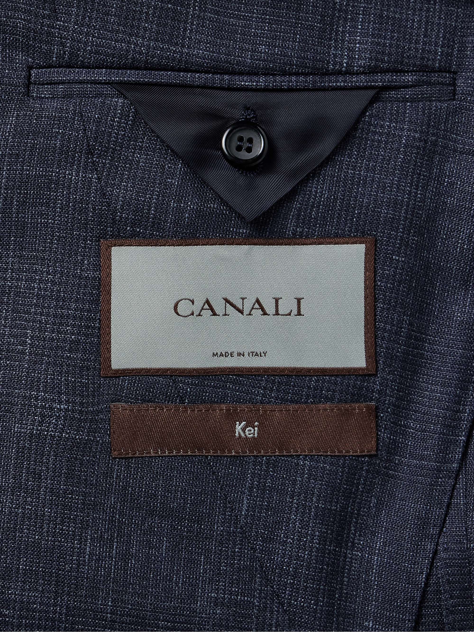 Slim-Fit Double-Breasted Wool and Silk-Blend Suit Jacket view