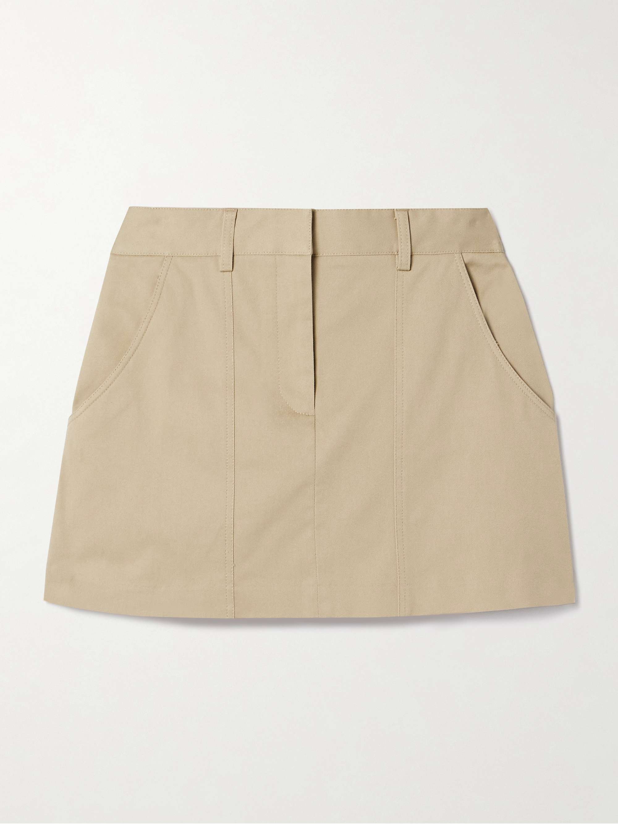 Paneled organic cotton-blend twill mini skirt view