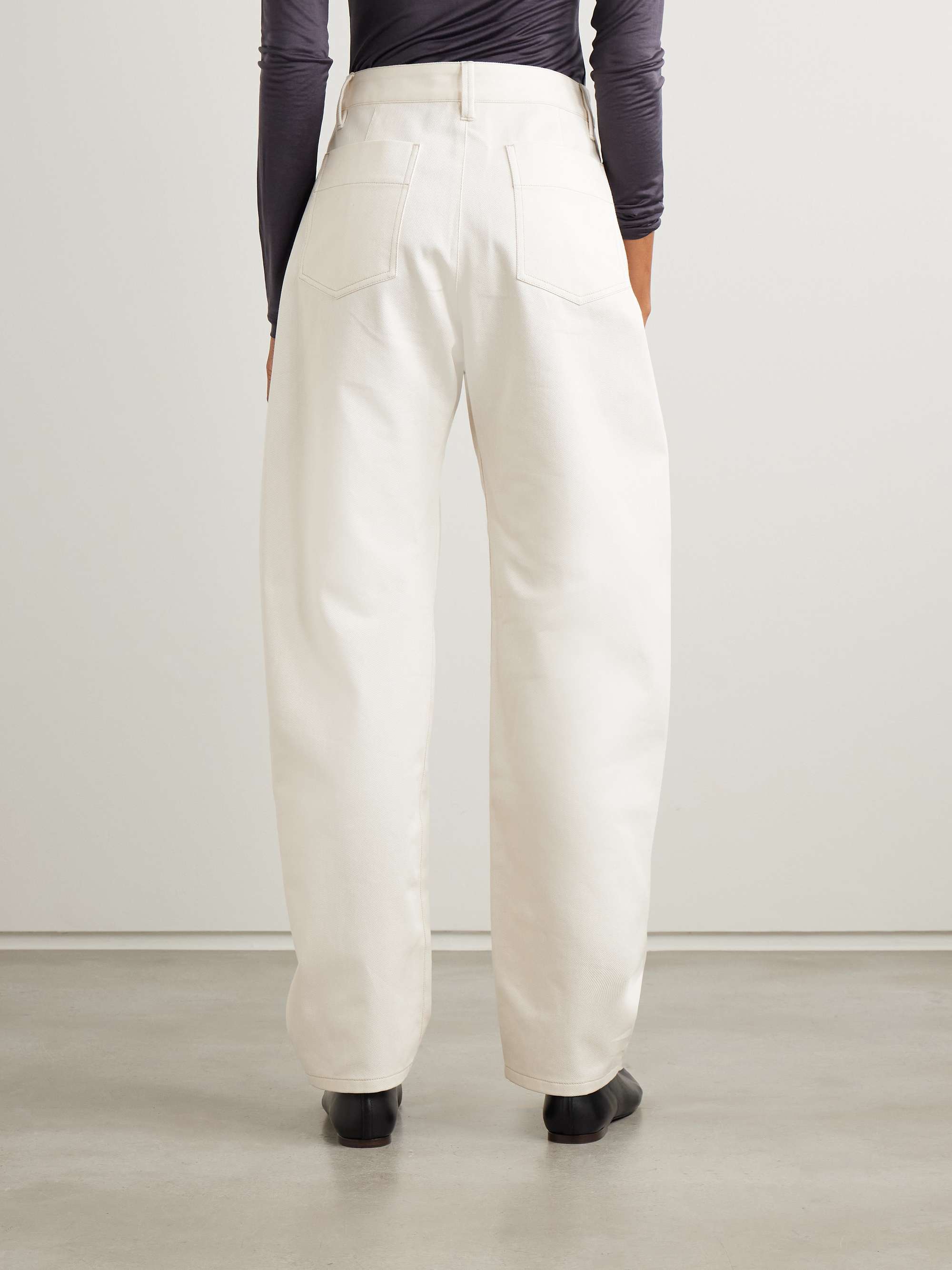 Twisted high-rise barrel-leg jeans view