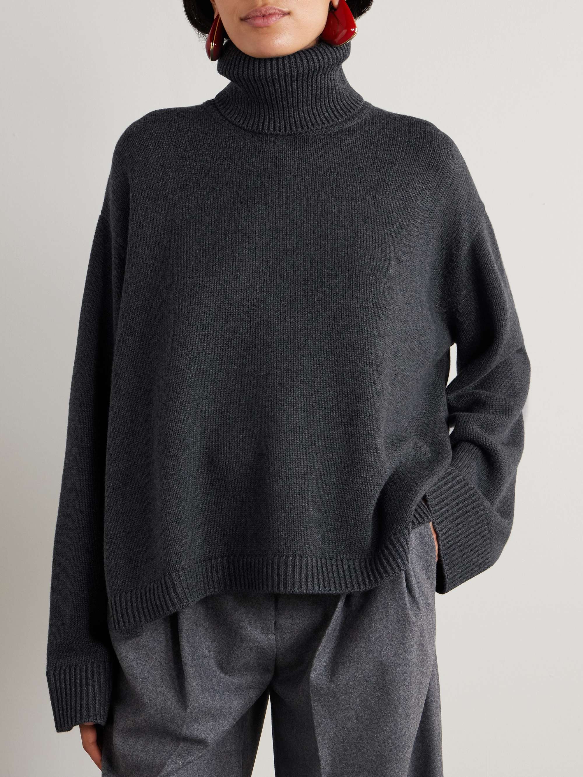 Rhea wool and cotton-blend turtleneck sweater view
