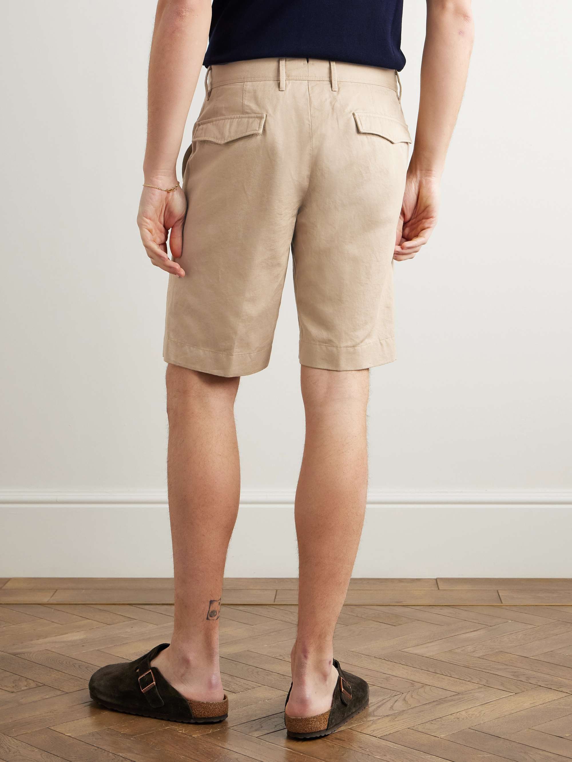 Straight-Leg Linen and Cotton-Blend Twill Bermuda Shorts view