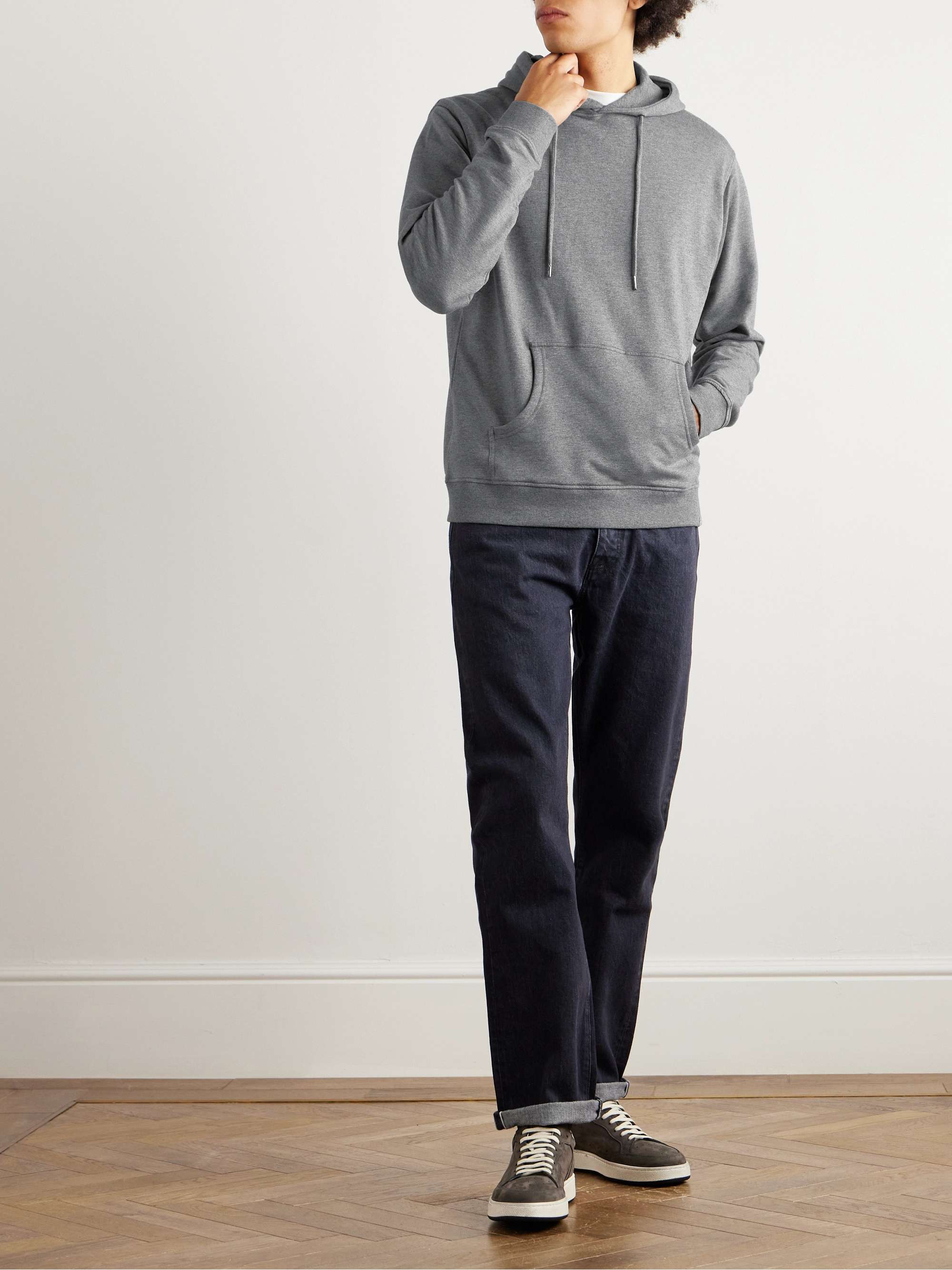 Lava Wash Stretch-Cotton and Modal-Blend Jersey Hoodie view
