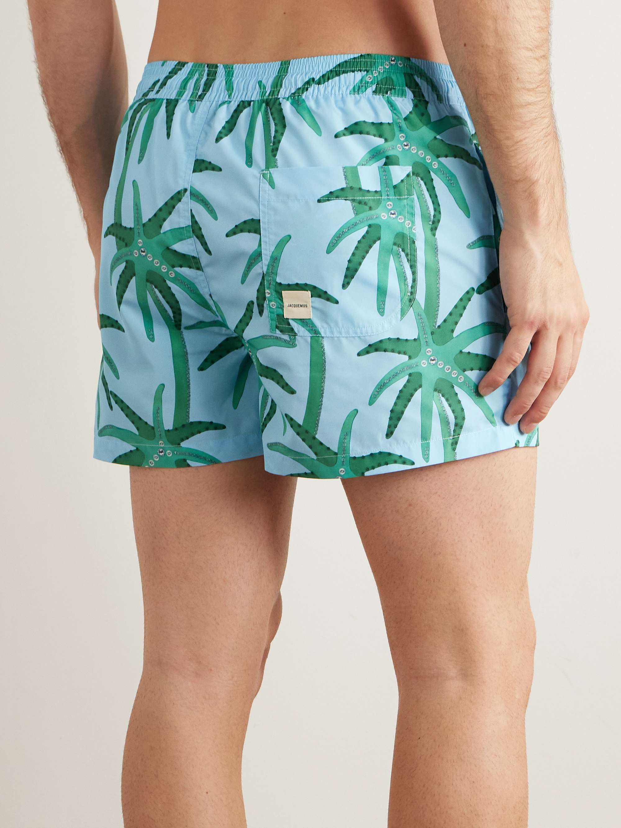 Straight-Leg Short-Length Printed Swim Shorts view