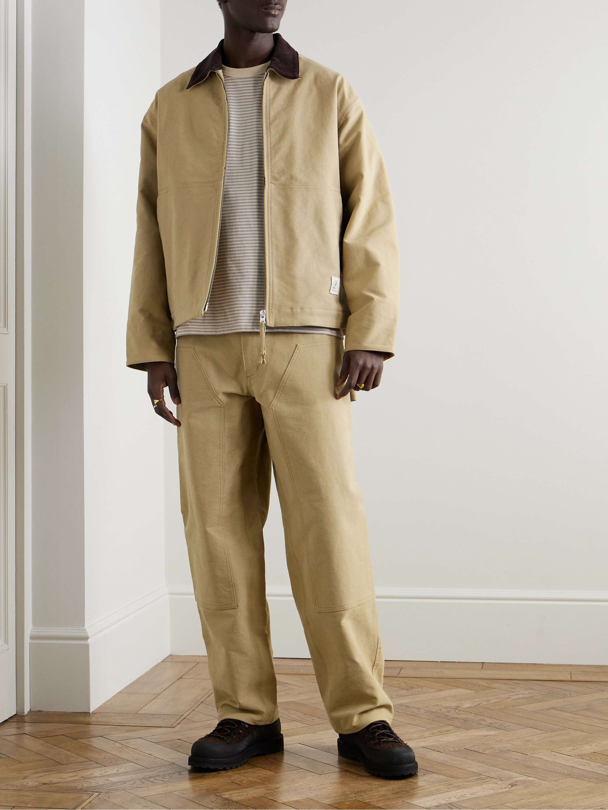 + RSVP GALLERY Ewing Straight-Leg Cotton-Twill Carpenter Trousers view