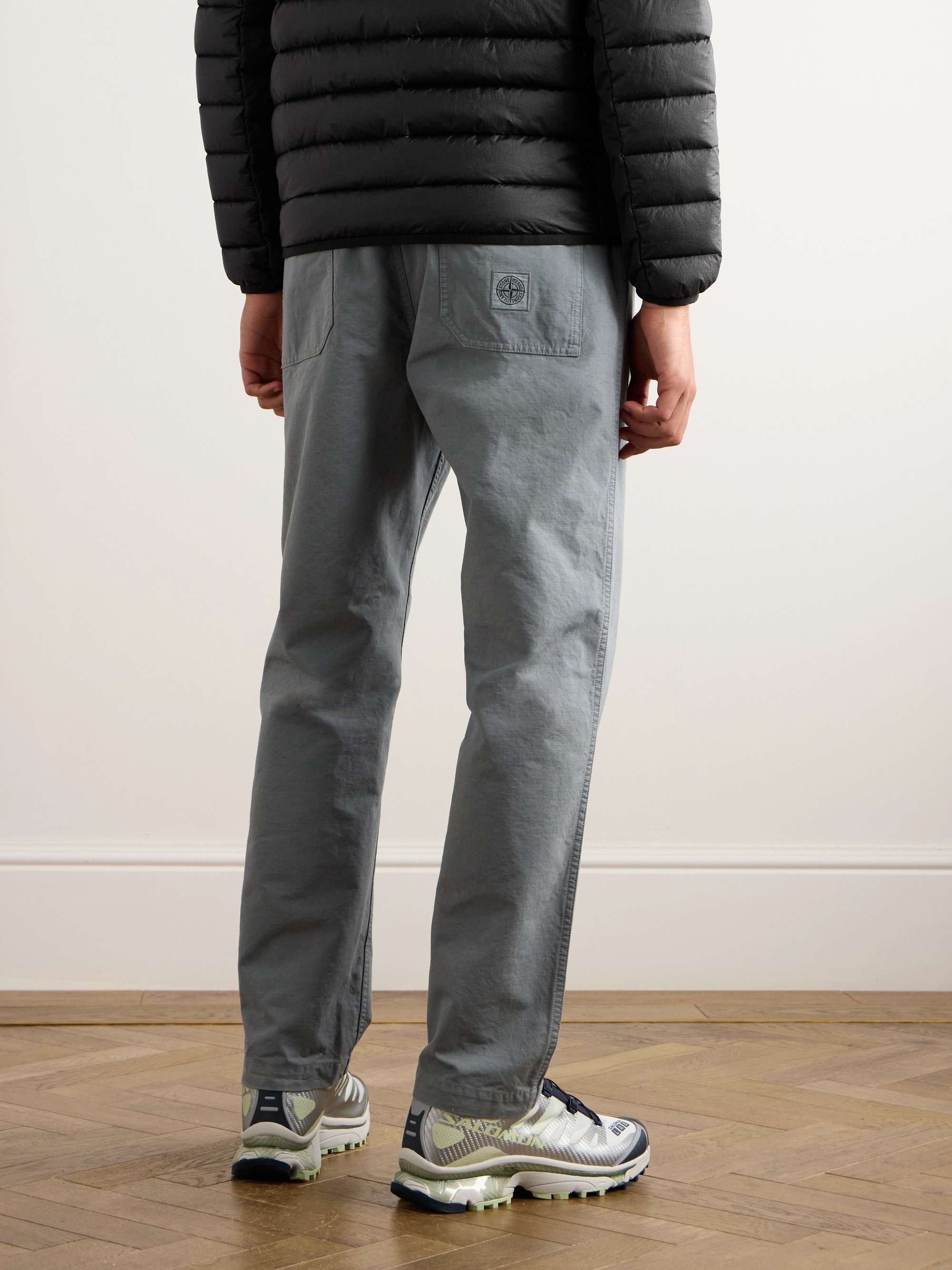 Logo-Appliquéd Quilted Shell Hooded Down Jacket view