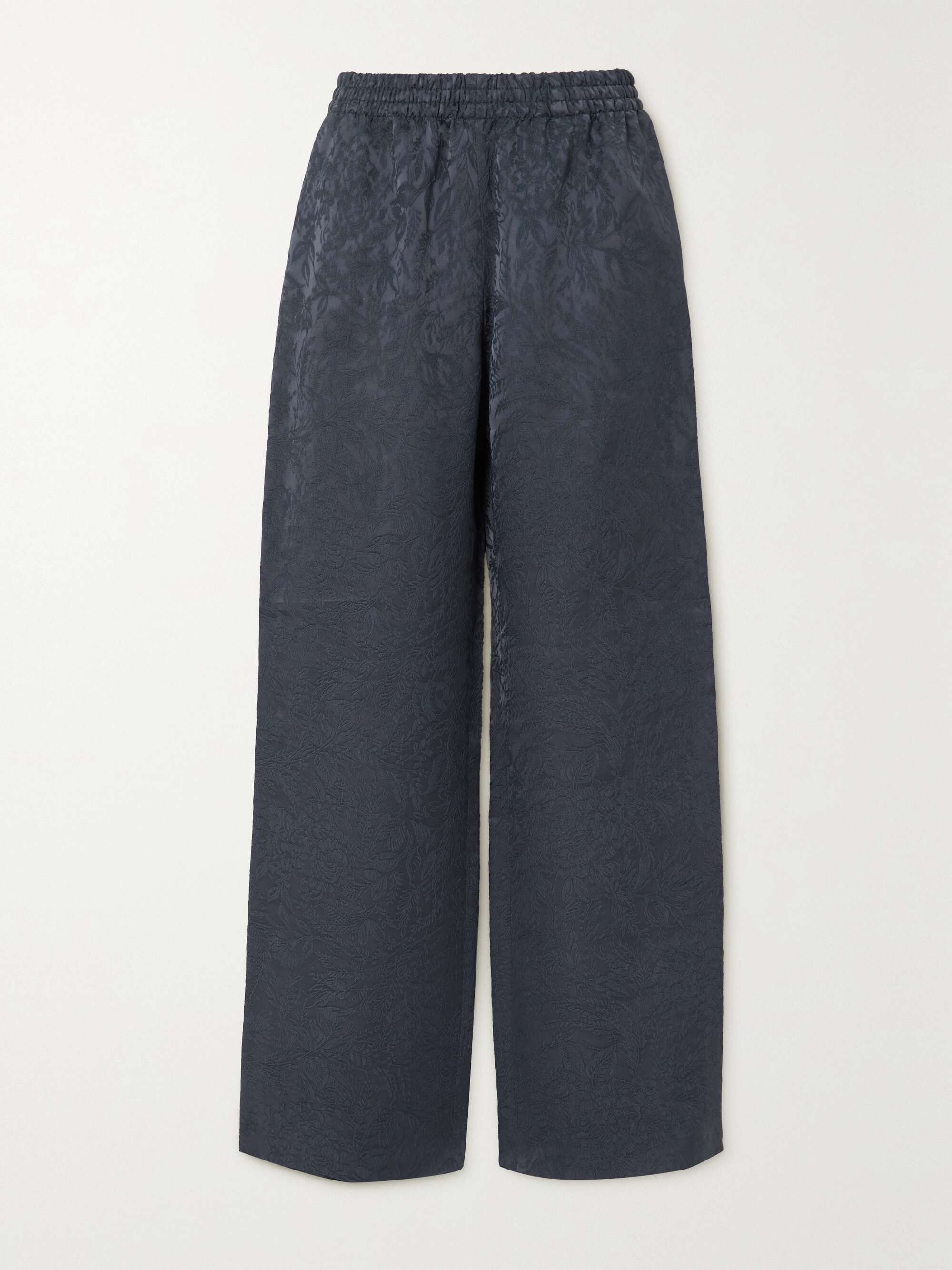 Journey studded satin-jacquard wide-leg pants view