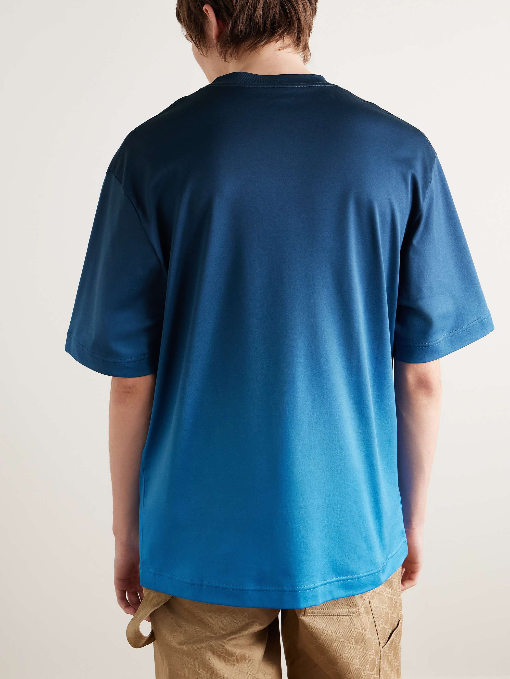 Ombré Logo-Print Cotton-Jersey T-Shirt view