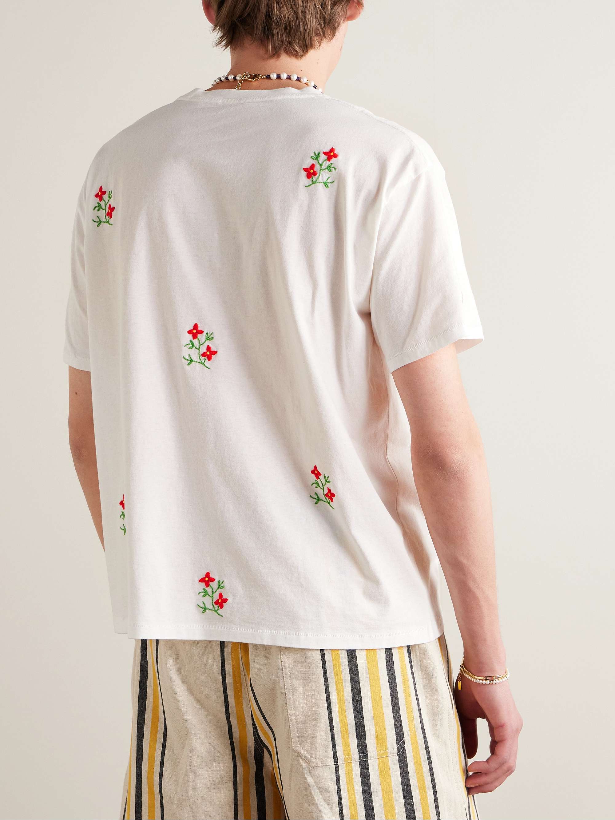 Tournament Embroidered Printed Cotton-Jersey T-Shirt view
