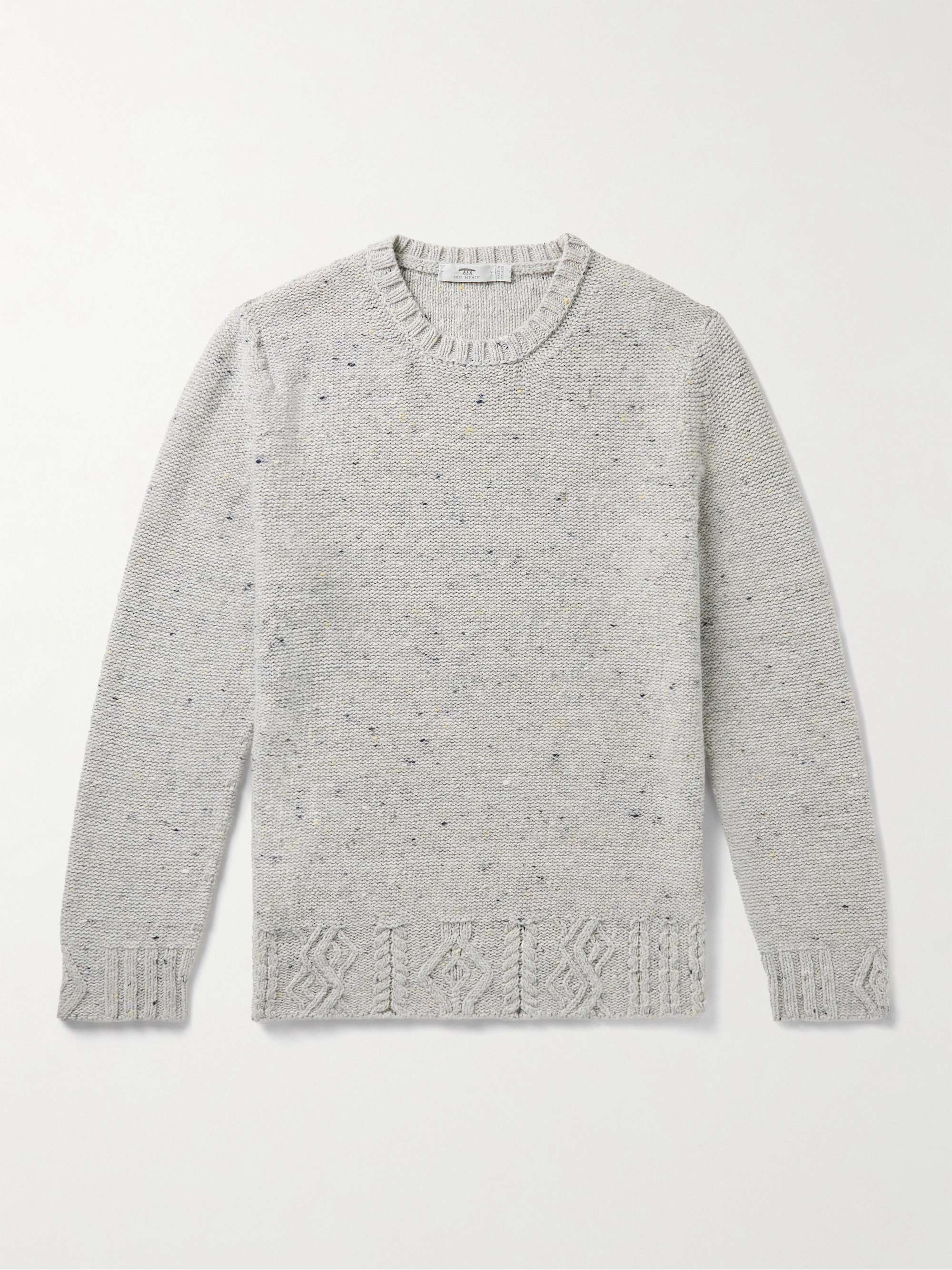 Celebration Cable-Knit Donegal Merino Wool and Cashmere-Blend Sweater view