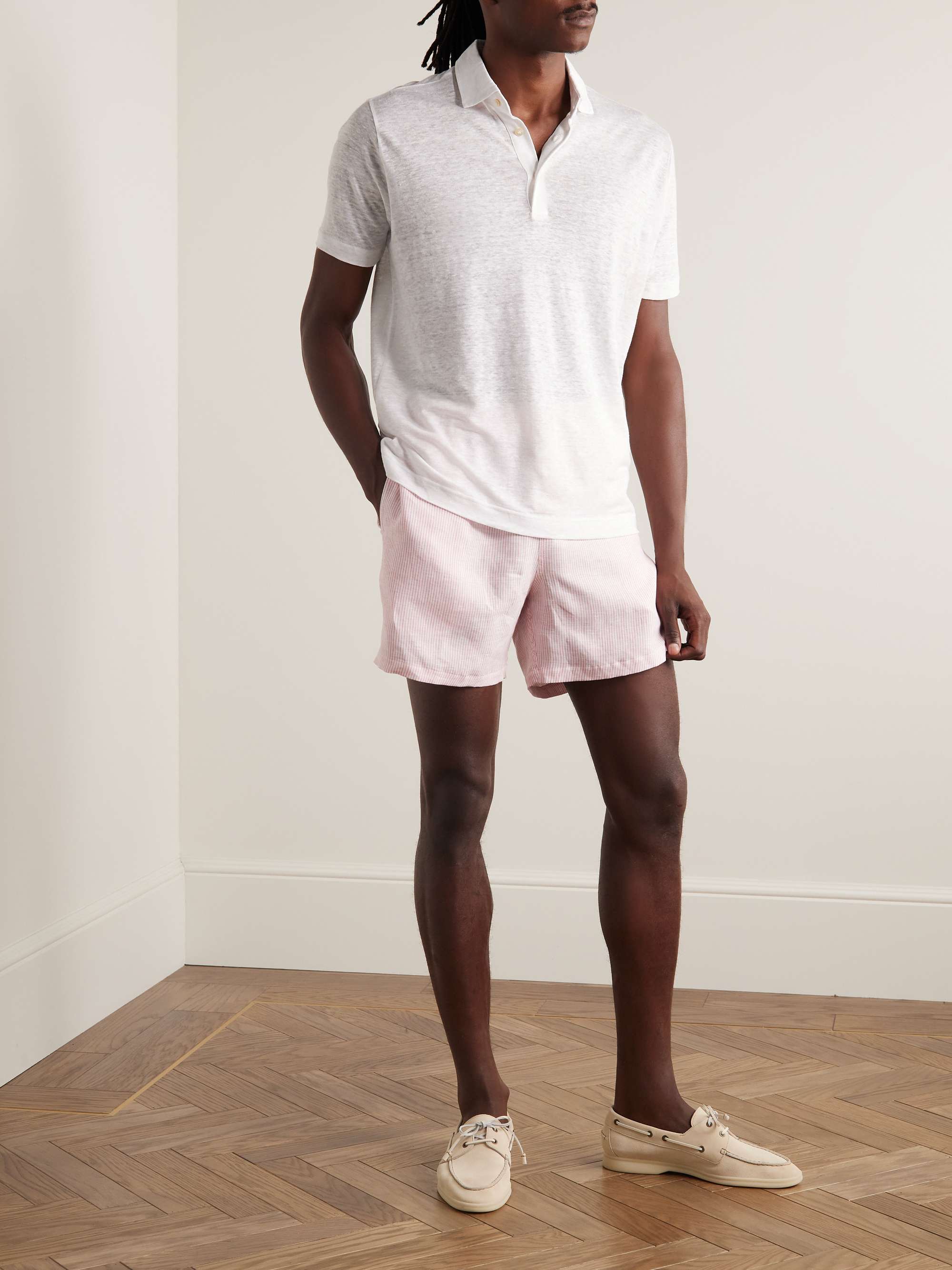 Linen-Jersey Polo Shirt view