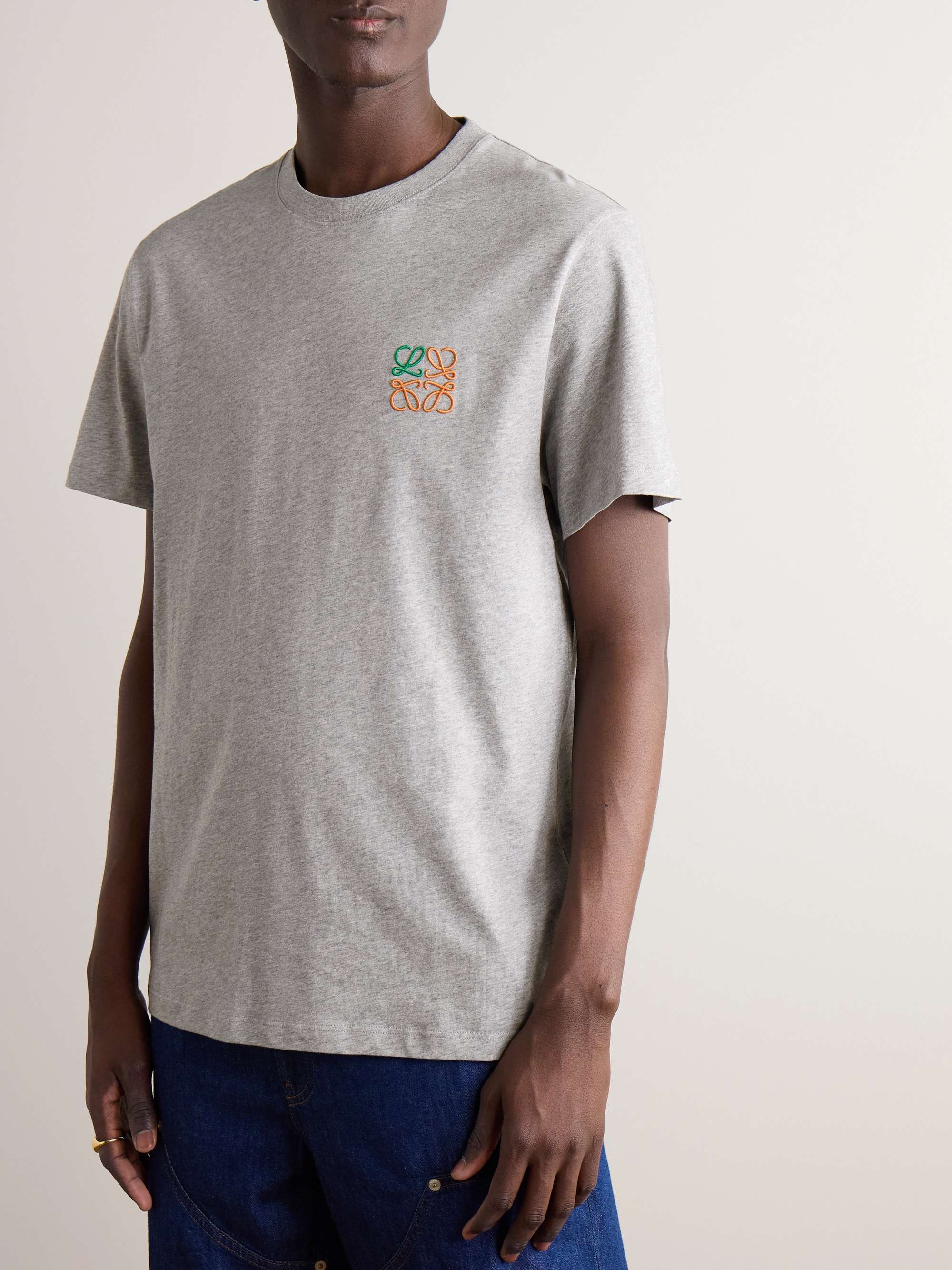 Slim-Fit Logo-Embroidered Cotton-Jersey T-Shirt view