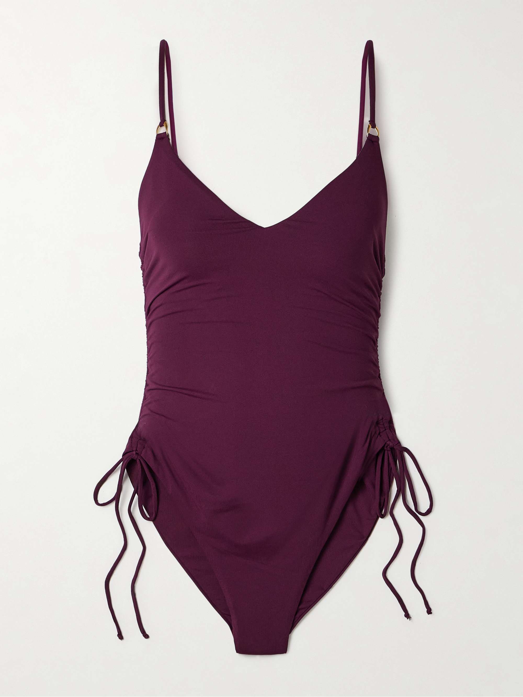 Havana tie-detailed ruched swimsuit view