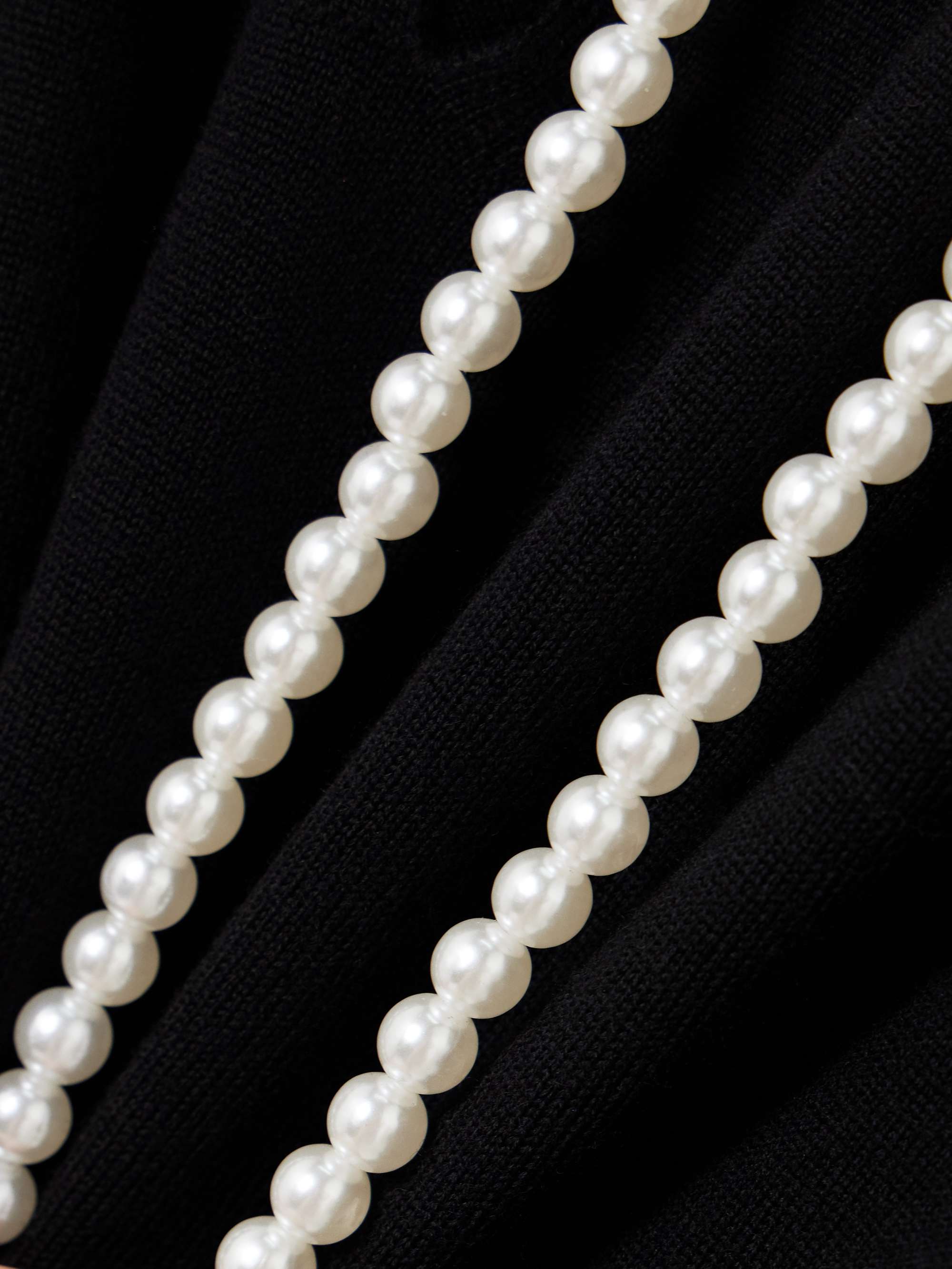 Crush faux pearl-embellished wool sweater view
