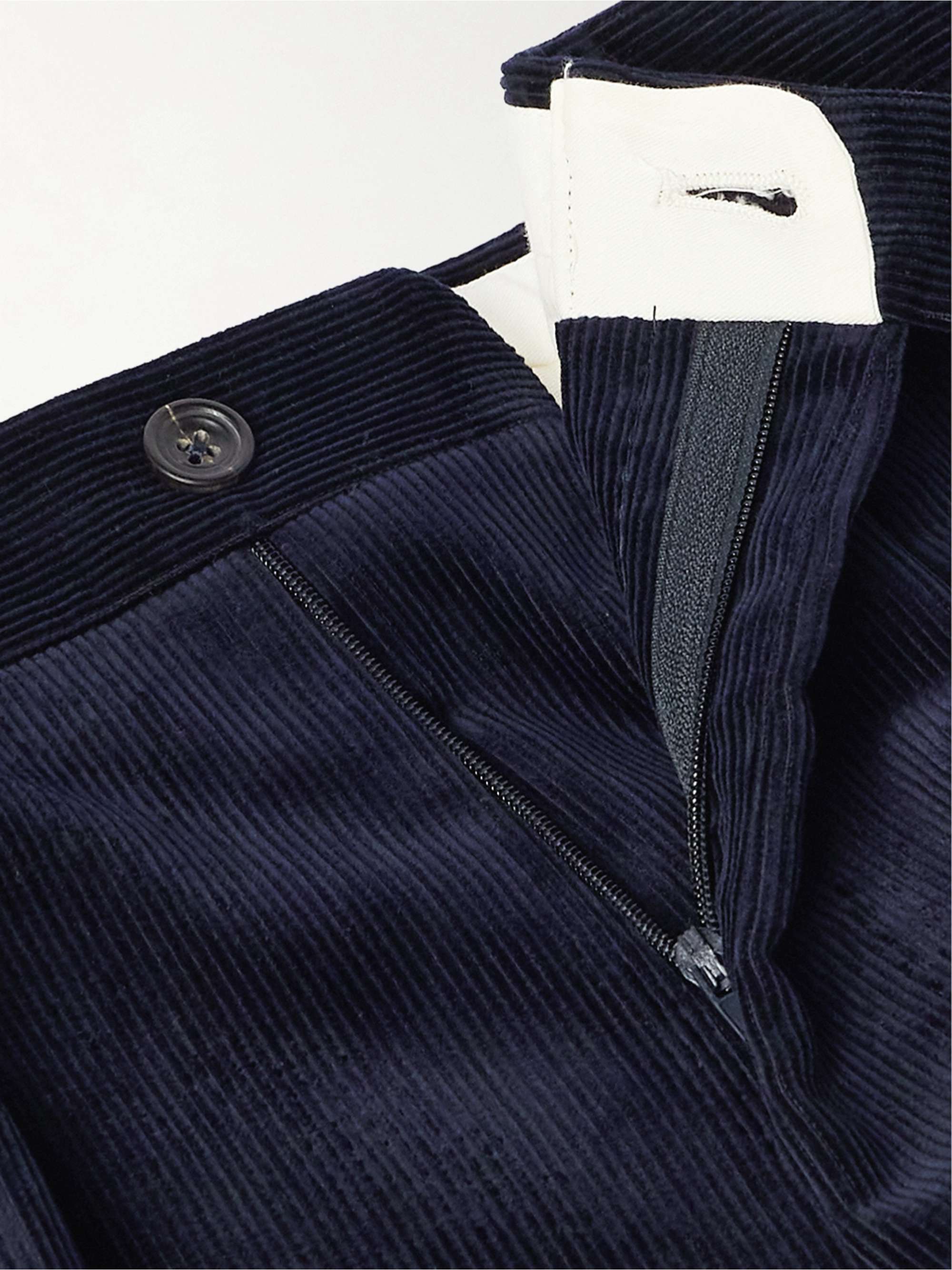 Straight-Leg Cotton-Corduroy Suit Trousers view
