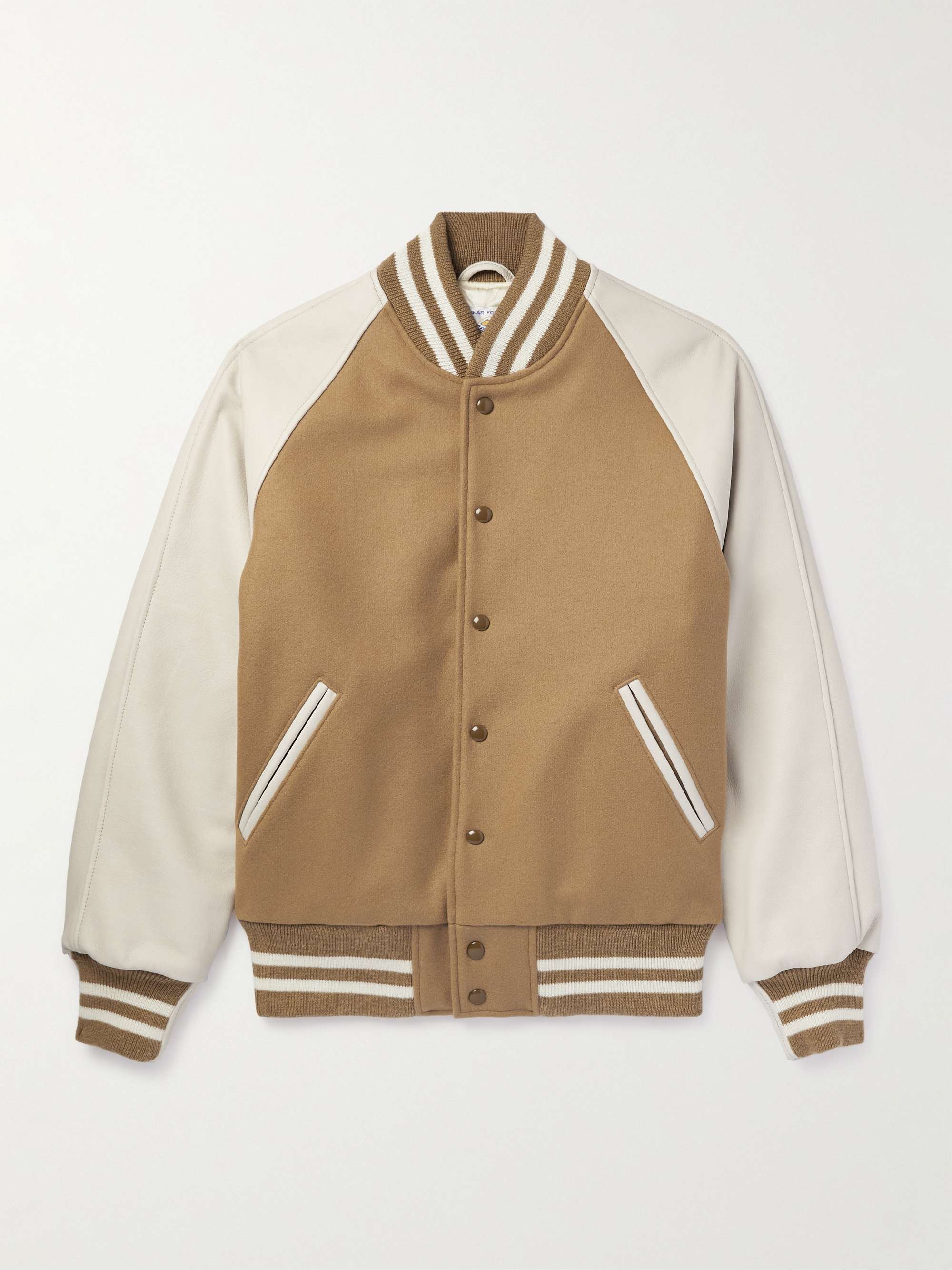 The Ralston Wool-Blend and Leather Bomber Jacket view