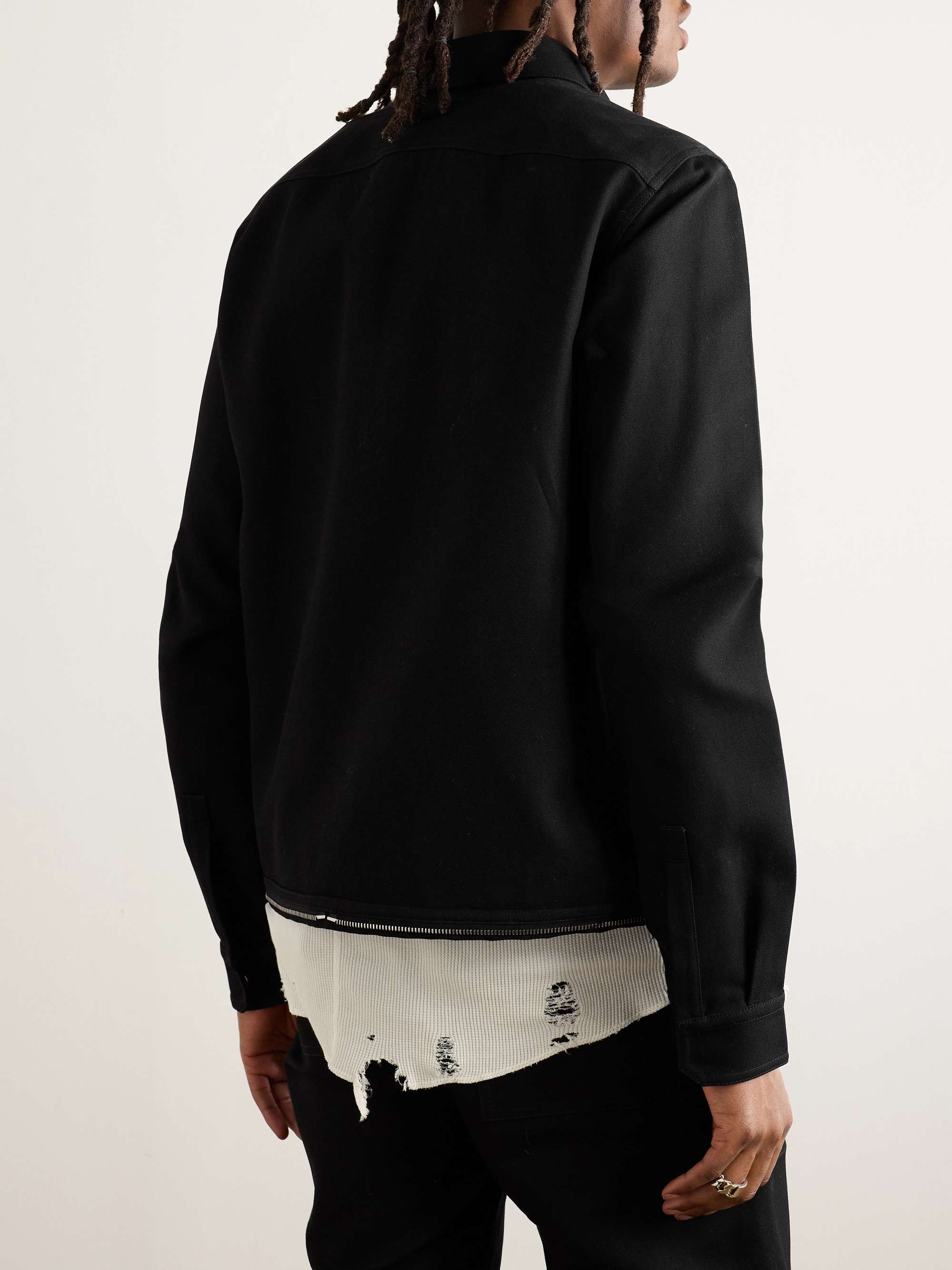 Zip-Detailed Cotton-Blend Canvas Overshirt view