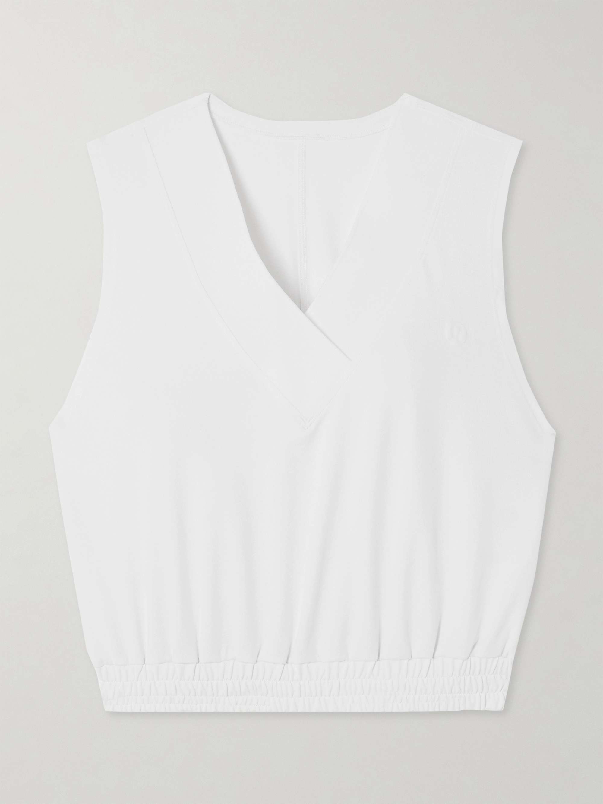 Cropped stretch-jersey tank view