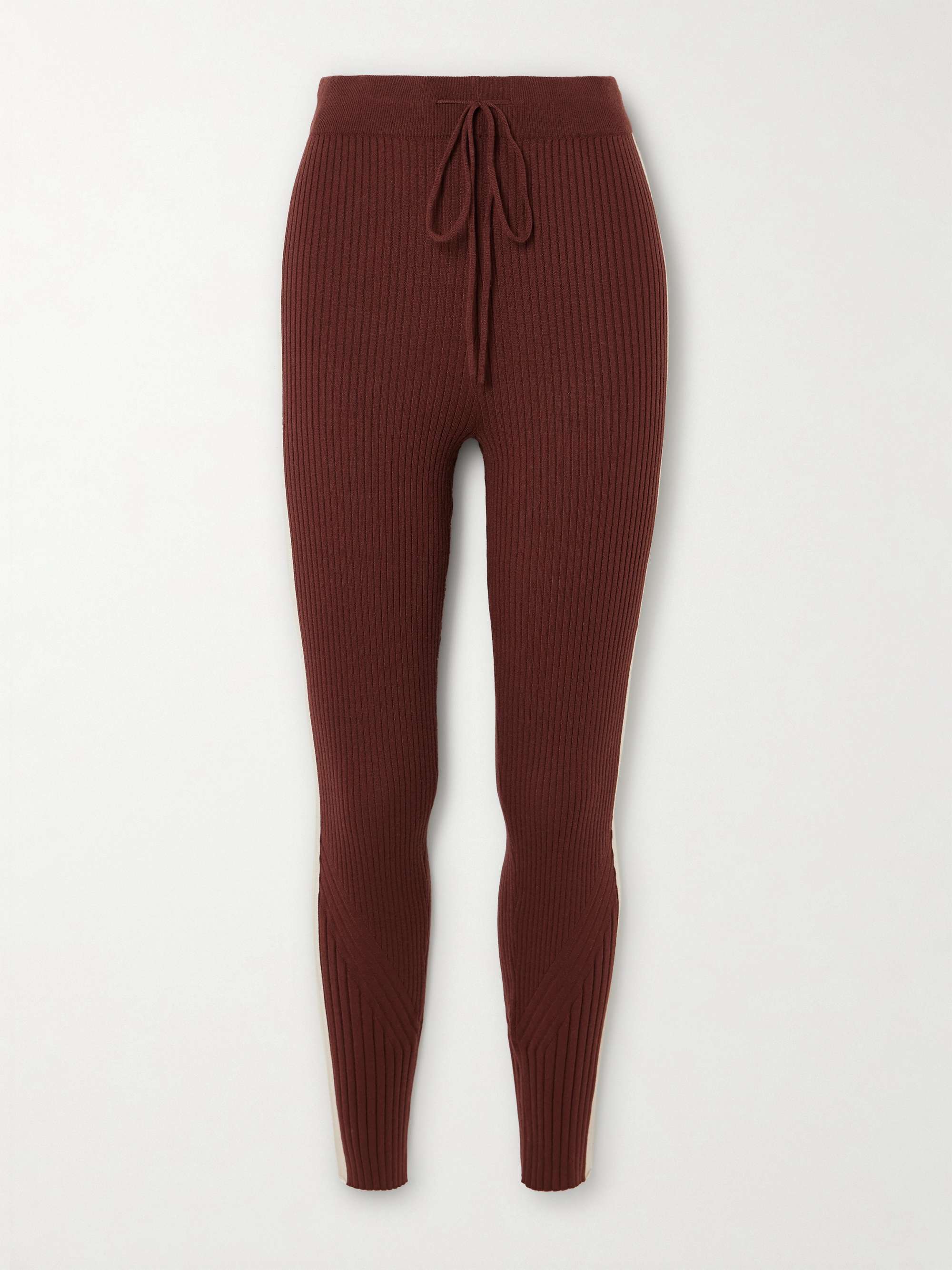 Aiden ribbed-knit leggings view