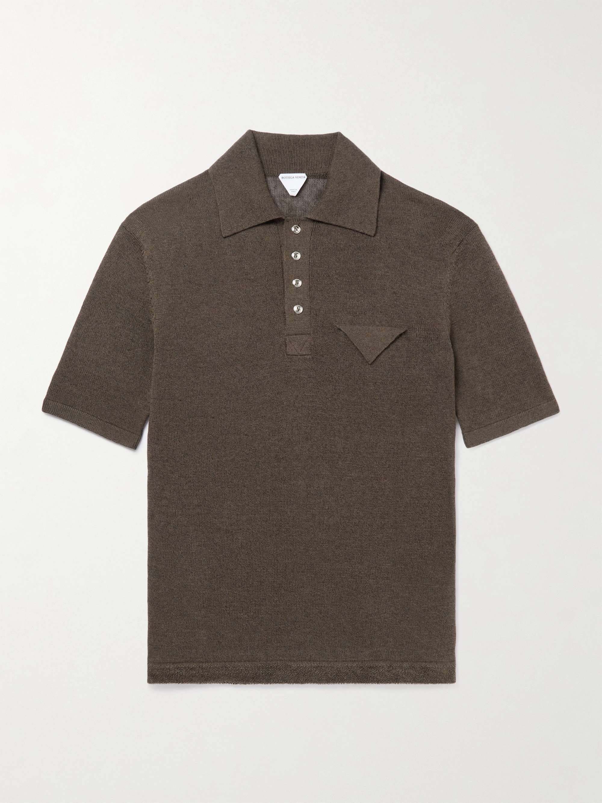 Terry-Trimmed Linen and Cotton-Blend Polo Shirt view