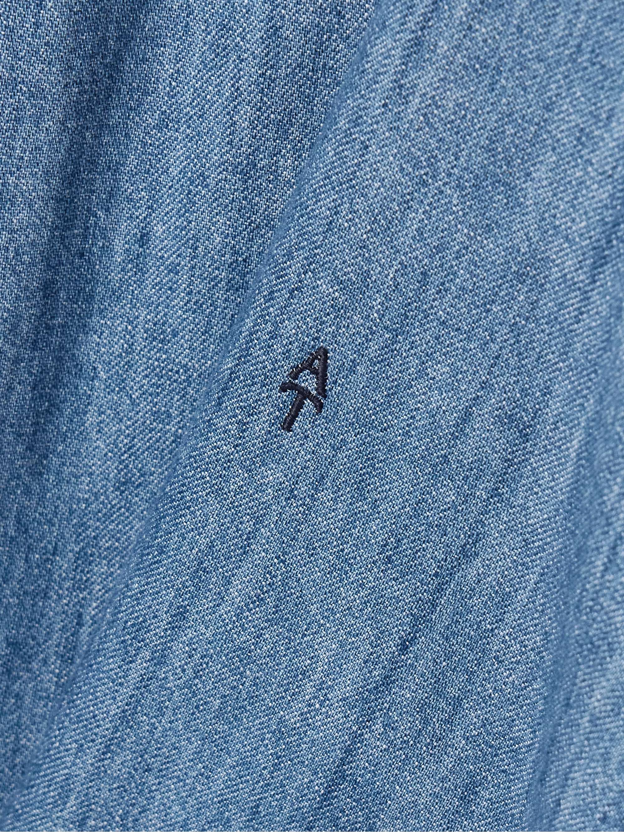 Oversized organic cotton-chambray shirt view
