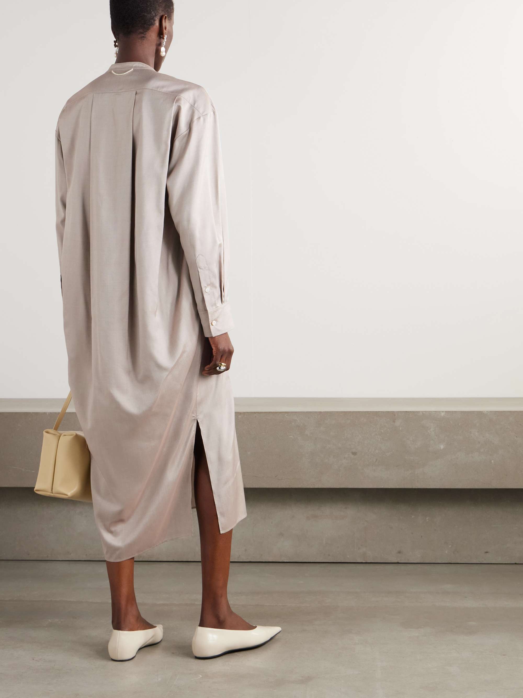 Silk midi dress view