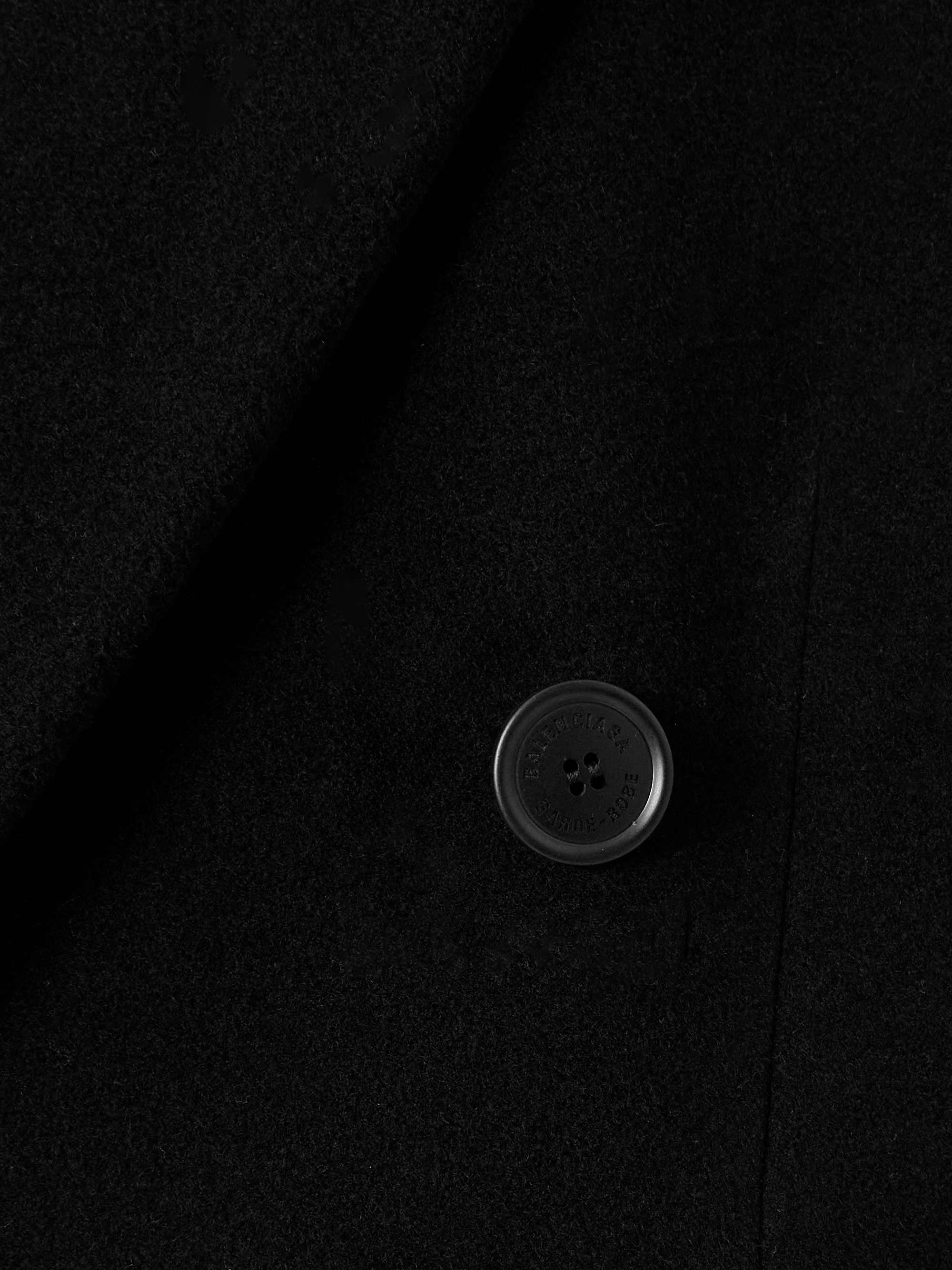 Double-breasted oversized cashmere and wool-blend coat view