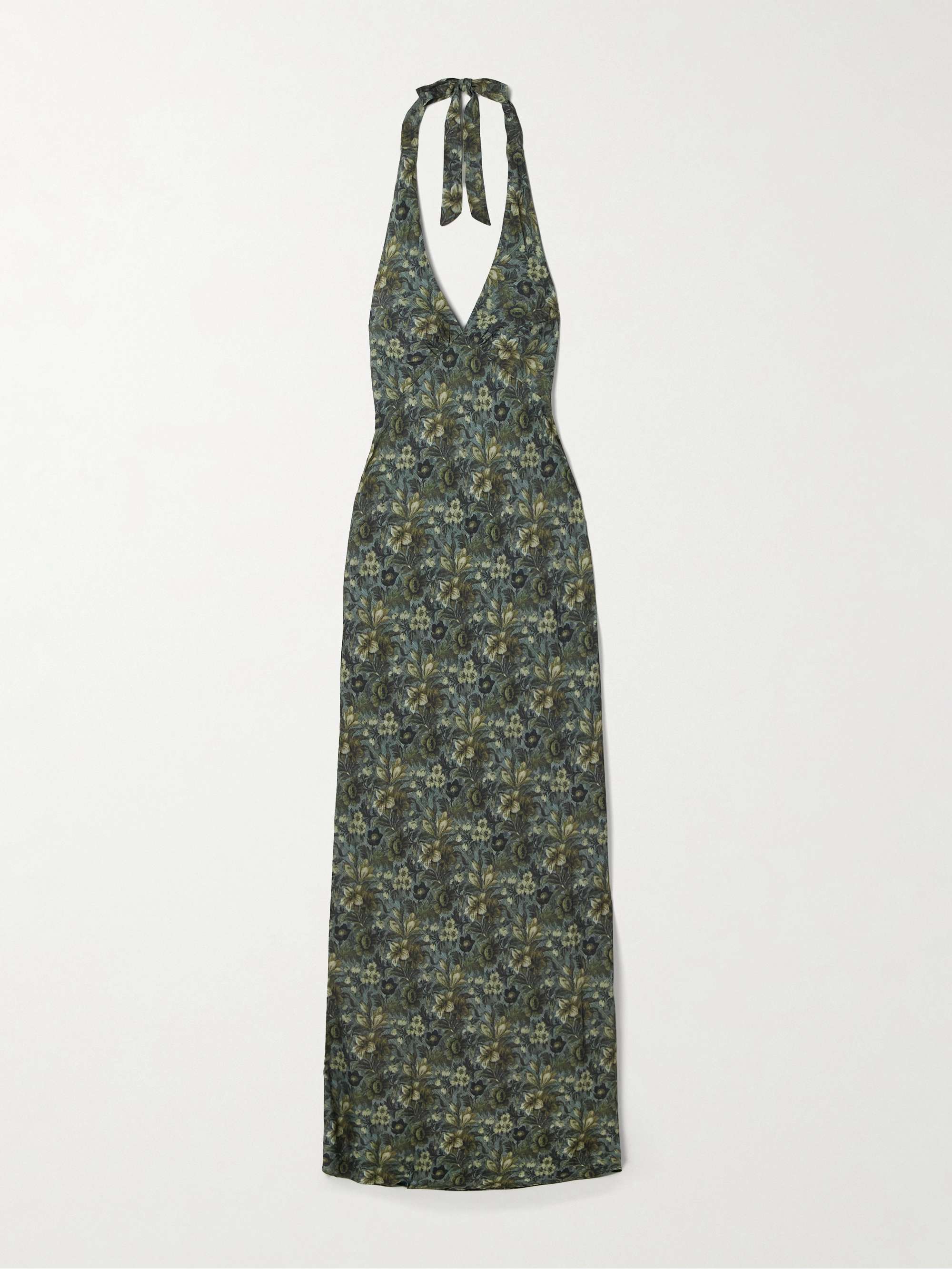 Soame floral-print woven halterneck maxi dress view