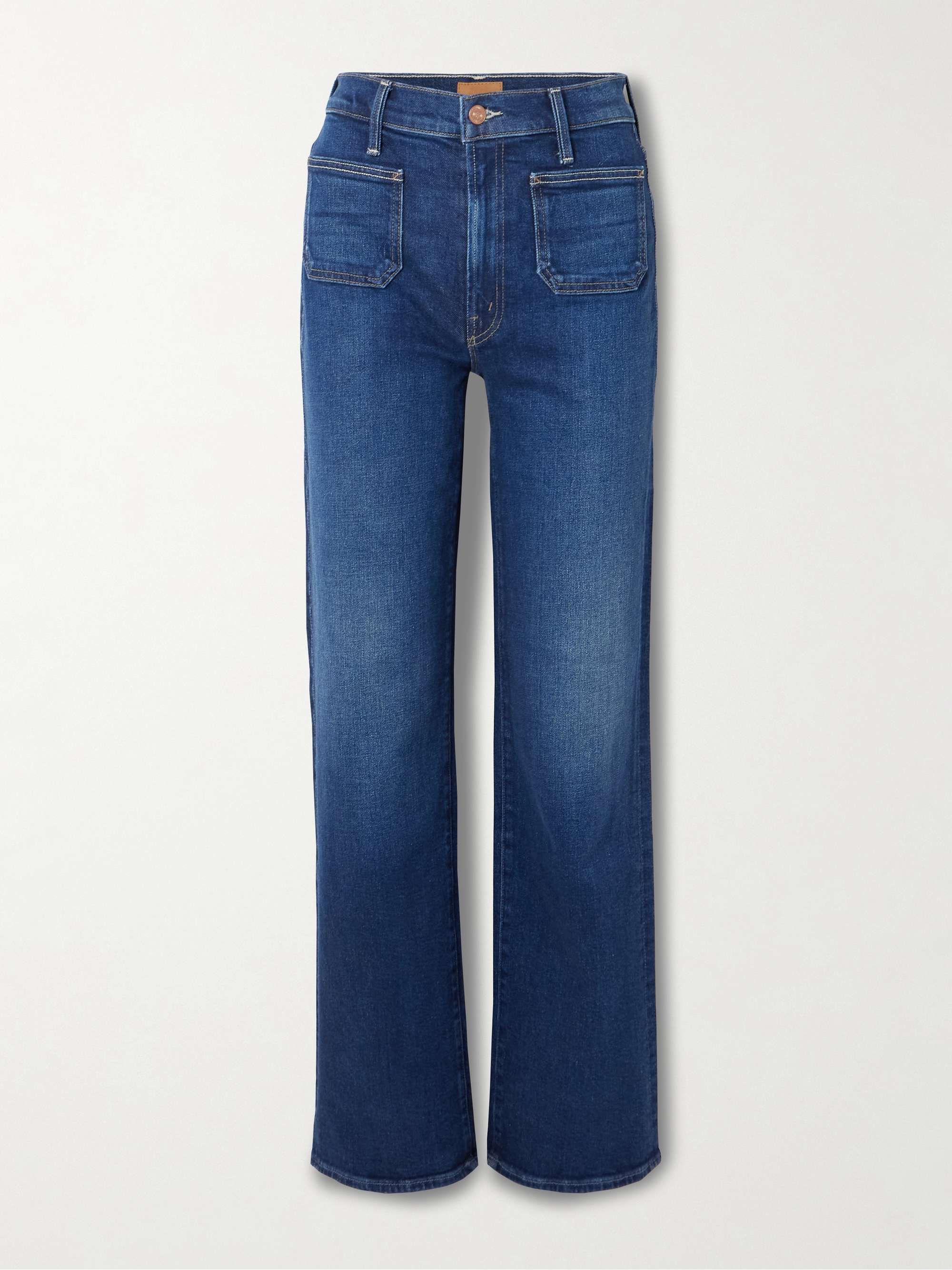 Patch Pocket Rambler Zip high-rise straight-leg jeans view