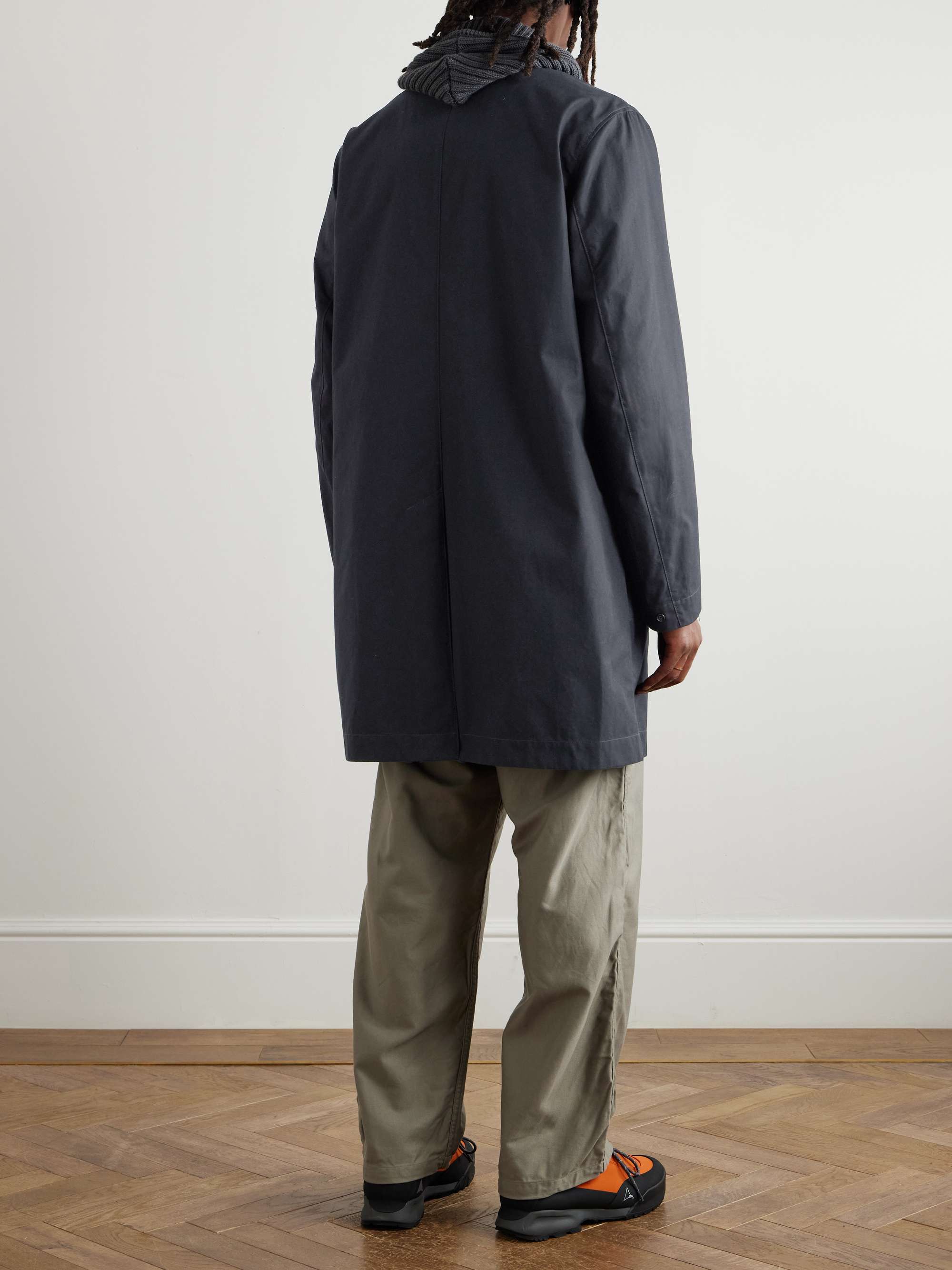 Ghost Logo-Appliquéd Organic Cotton-Canvas Trench Coat view