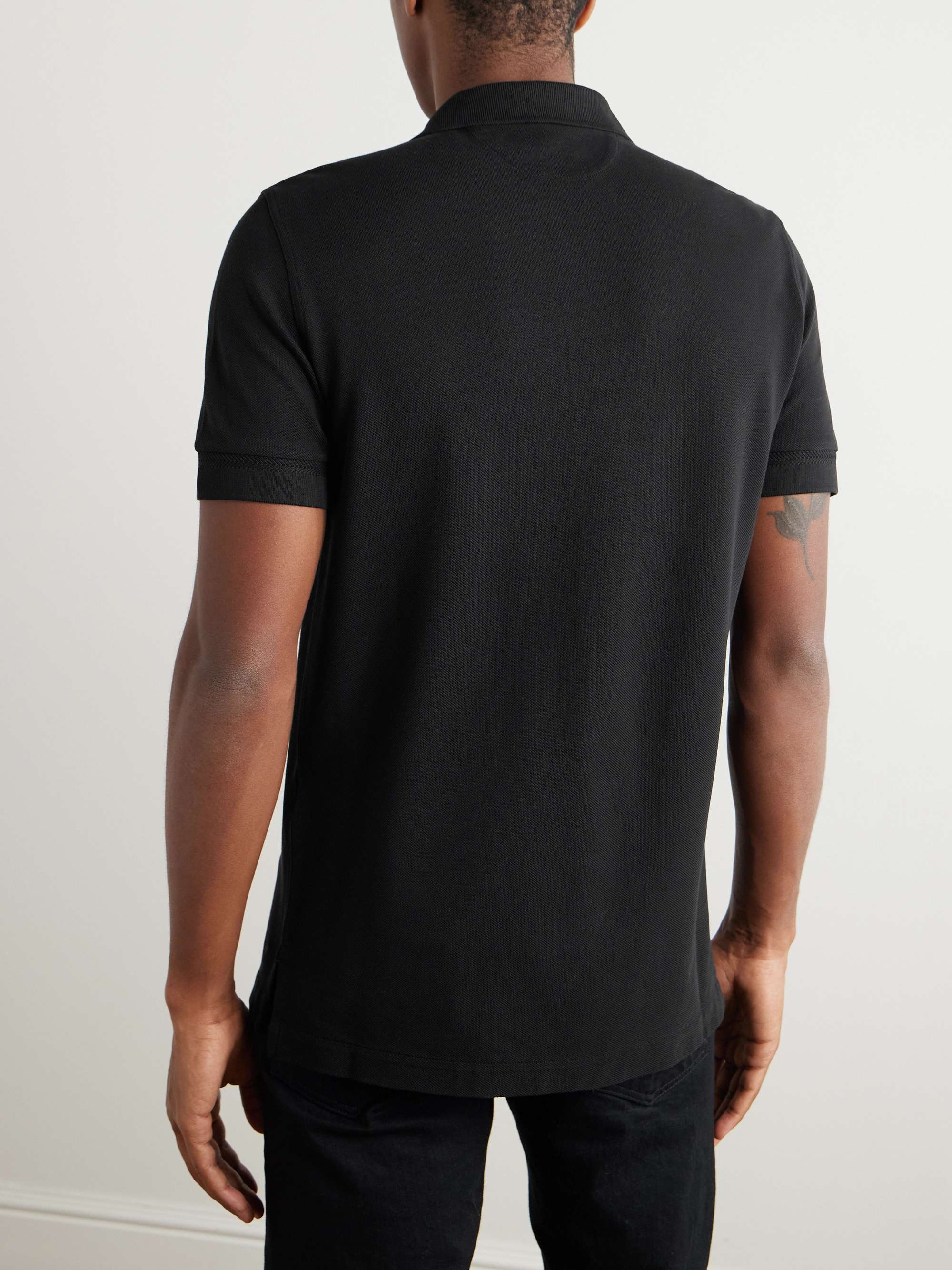 Lyocell and Cotton-Blend Piqué Polo Shirt view