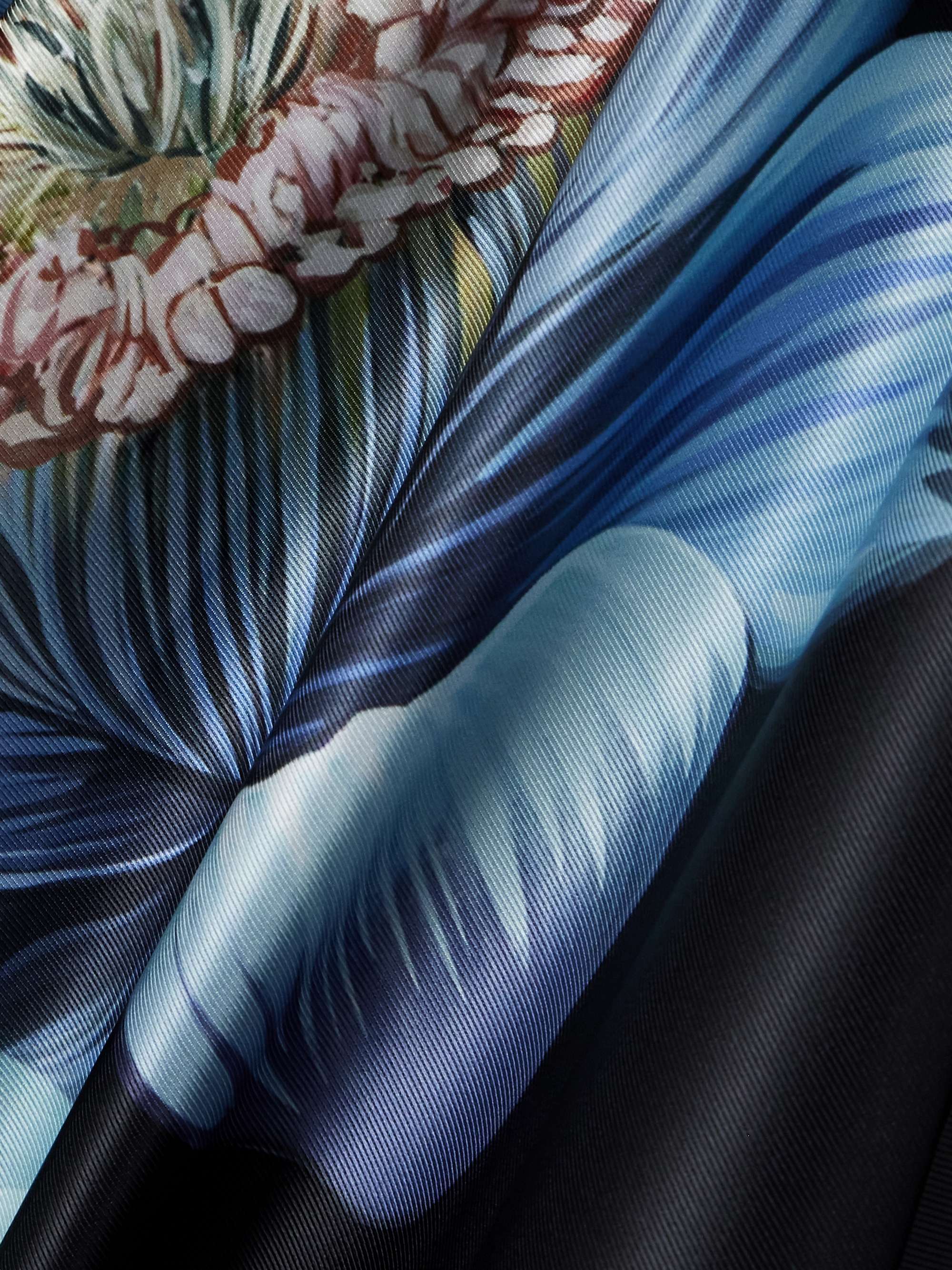 Arabella belted floral-print taffeta gown view