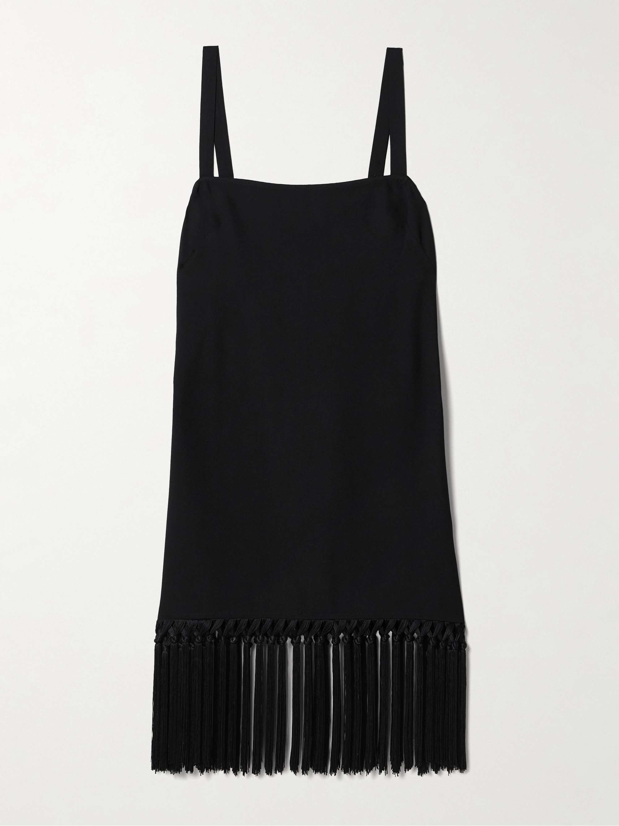 Palermo fringed crepe mini dress view