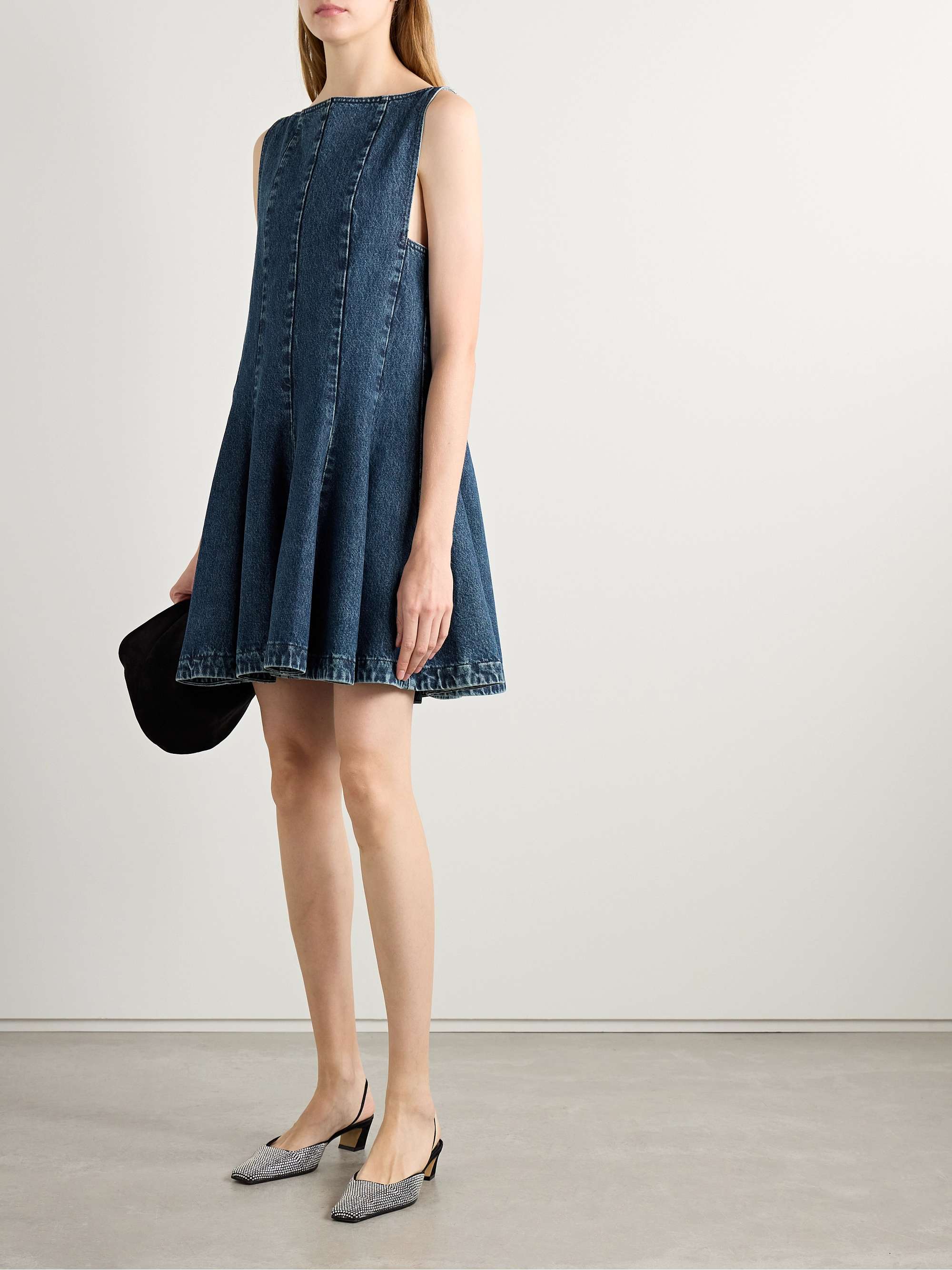 Mags paneled denim mini dress view