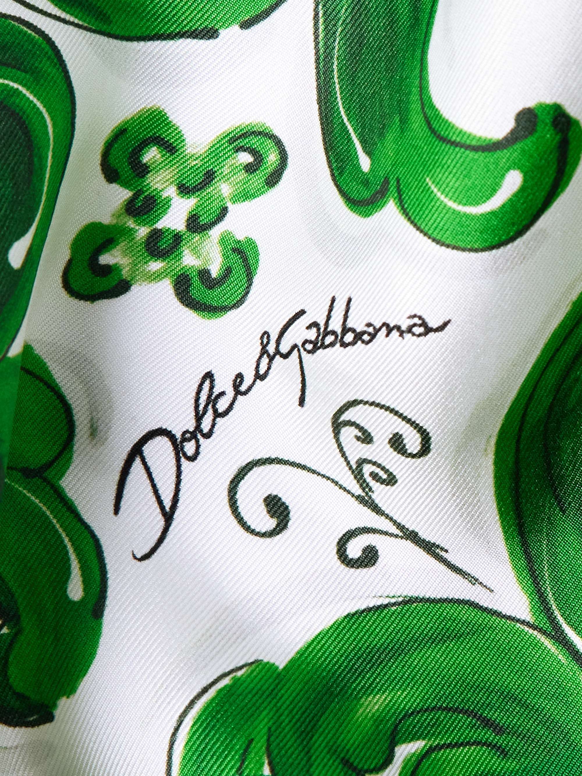 Camp-Collar Floral-Print Silk-Twill Shirt view