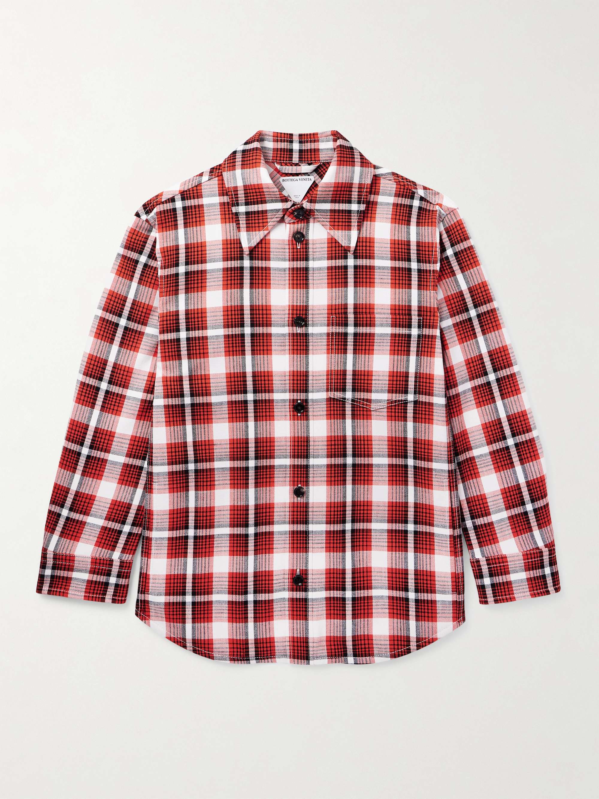 Checked Woven Overshirt view