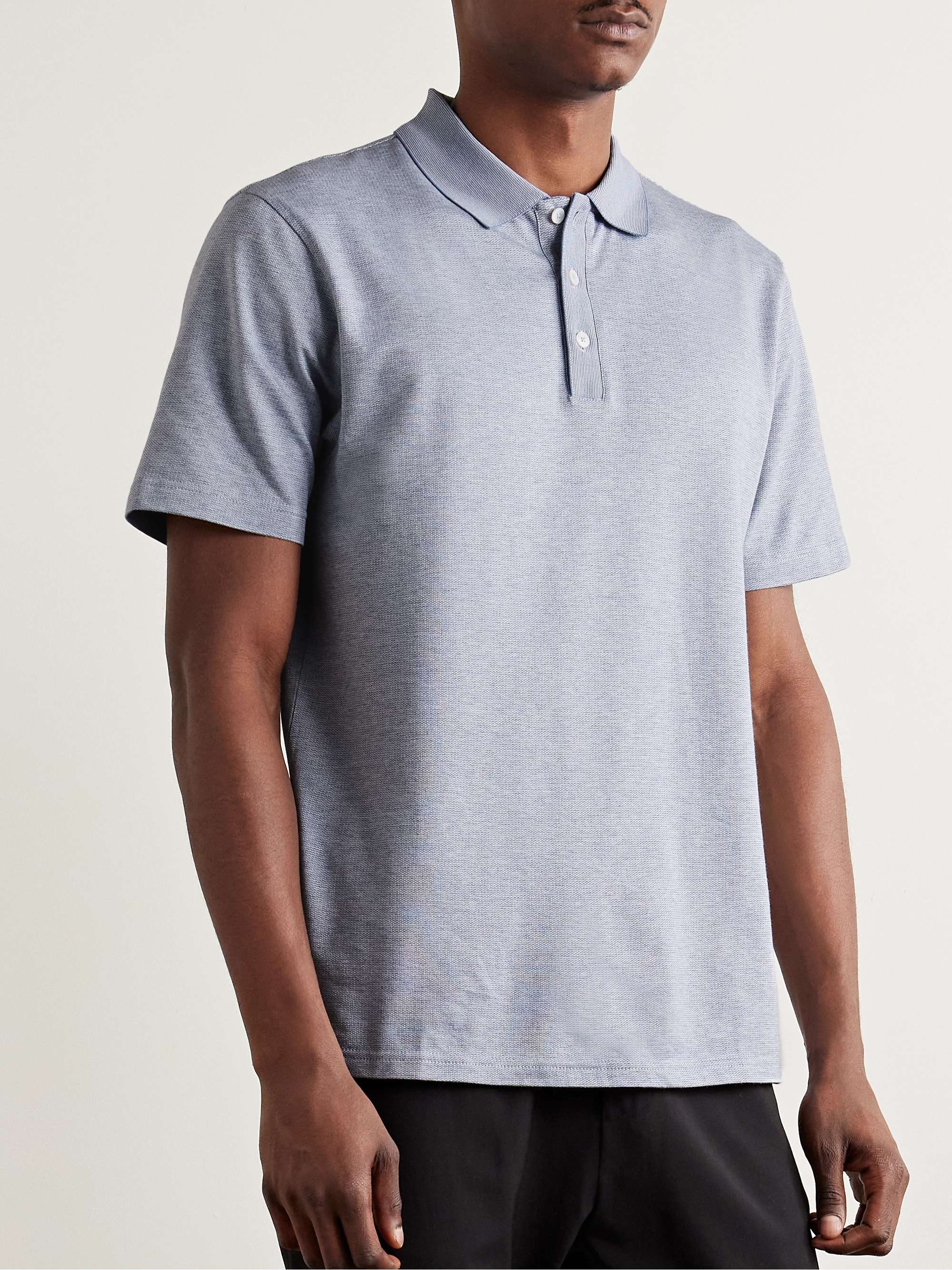 Barnes Stretch-Cotton and Modal-Blend Polo Shirt view