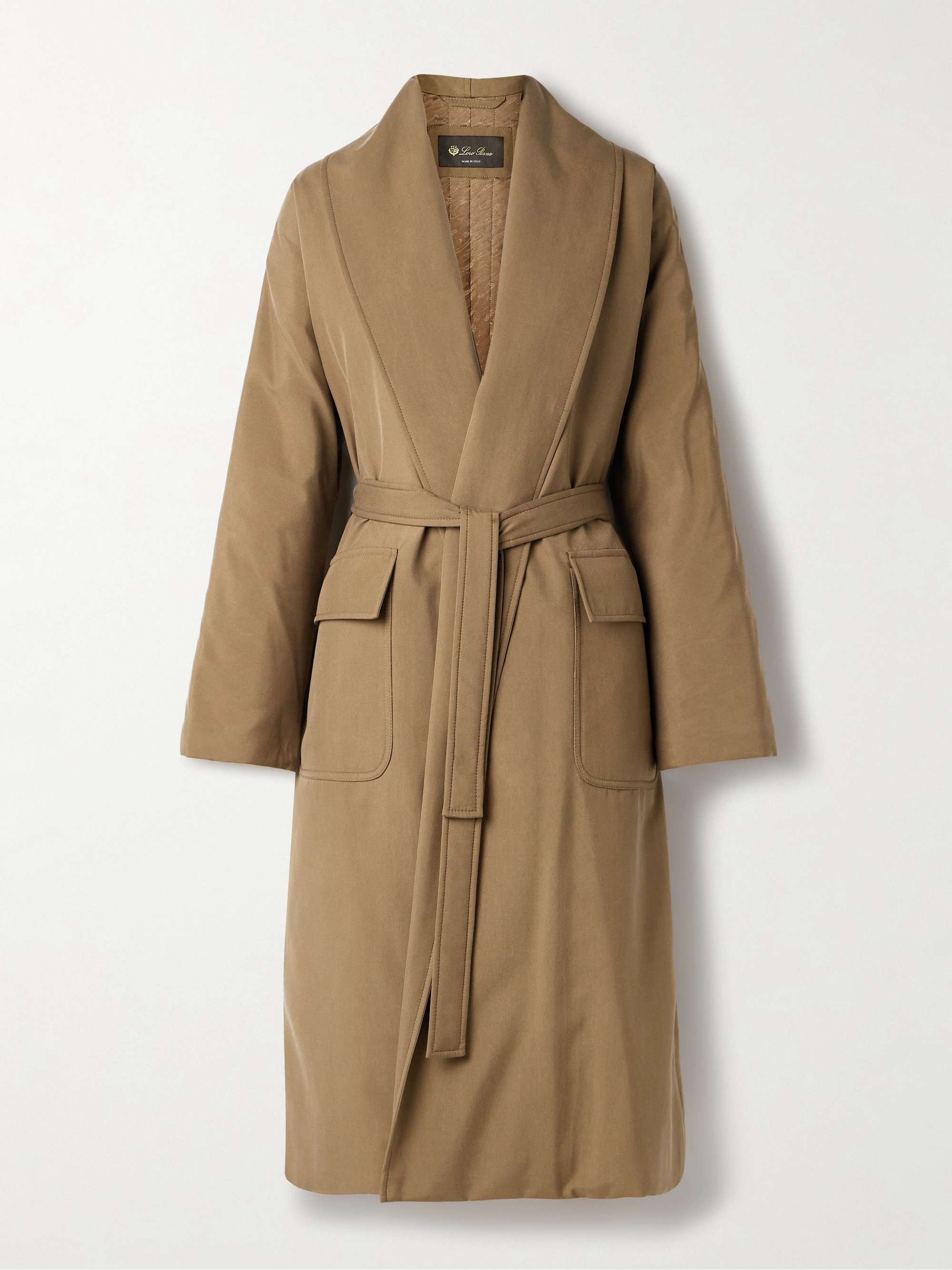 Dwight belted silk coat view