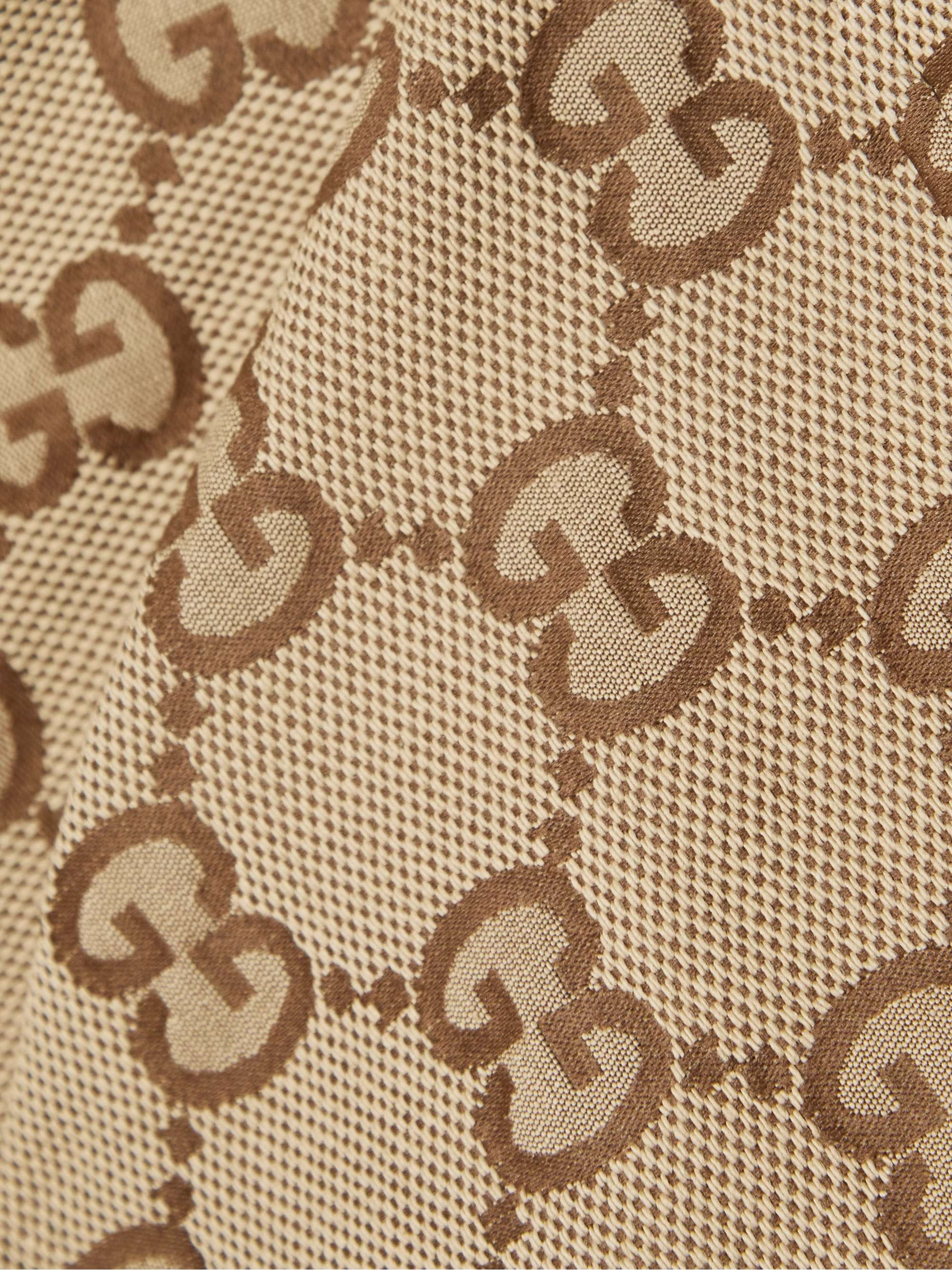 Cotton-blend canvas-jacquard shirt view