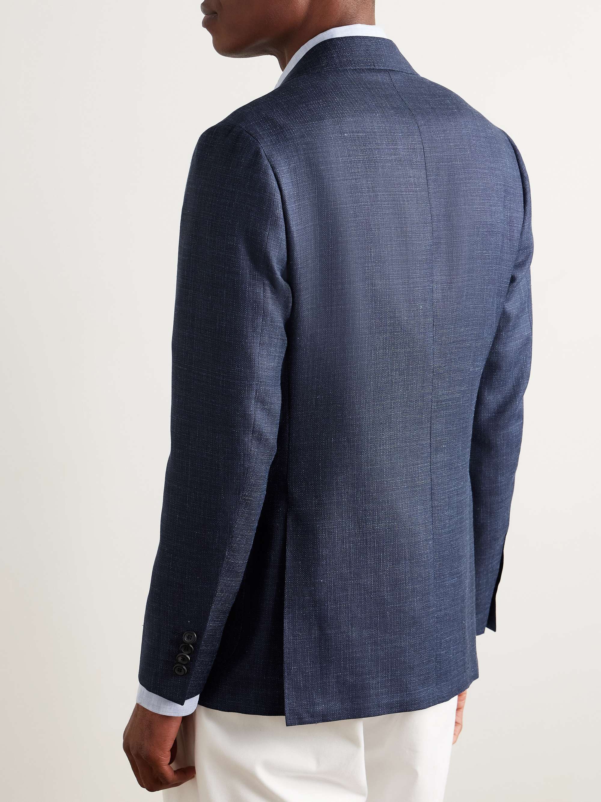 Kei Unstructured Wool, Silk and Linen-Blend Blazer view