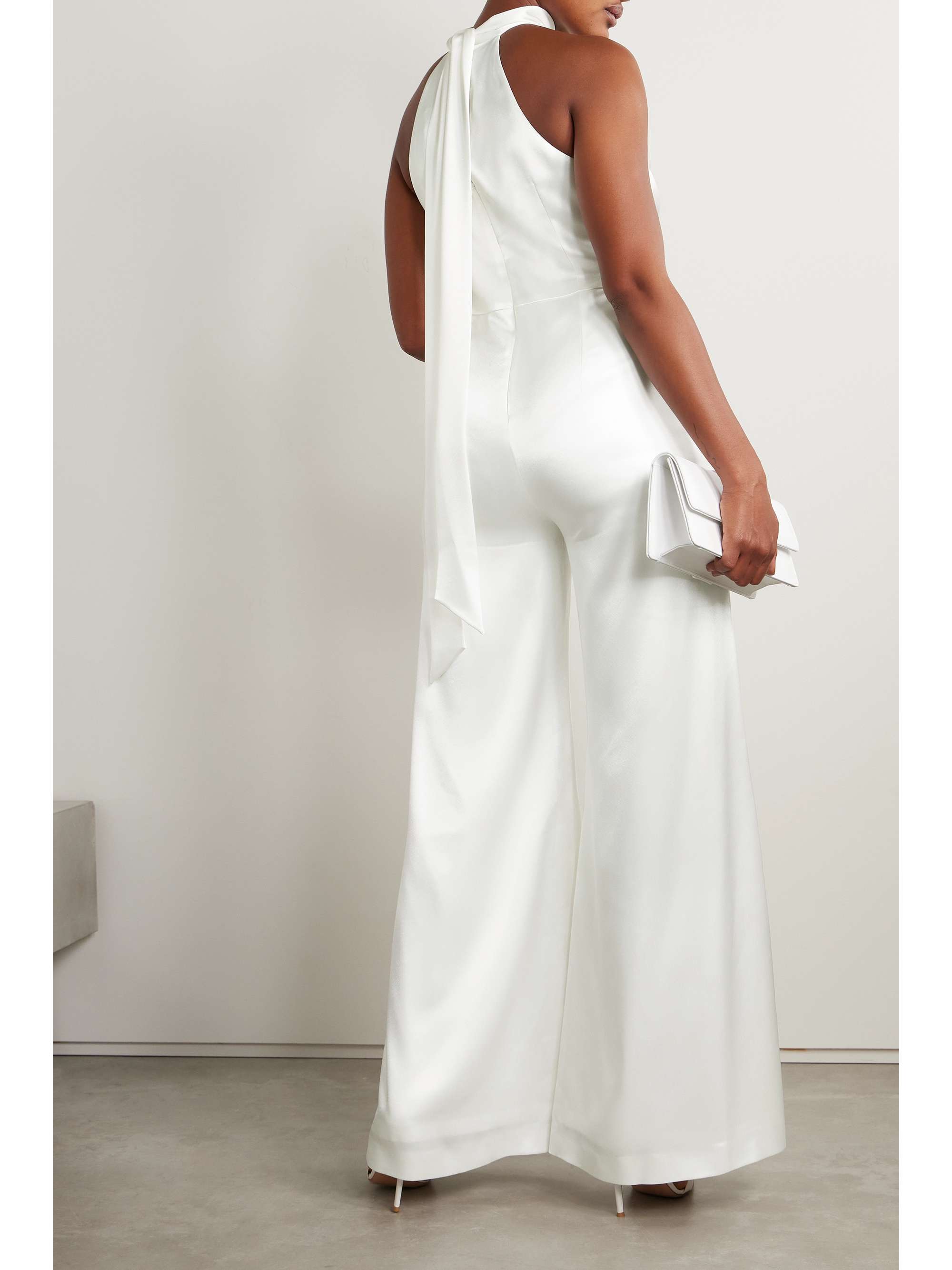 Sienna satin halterneck jumpsuit view