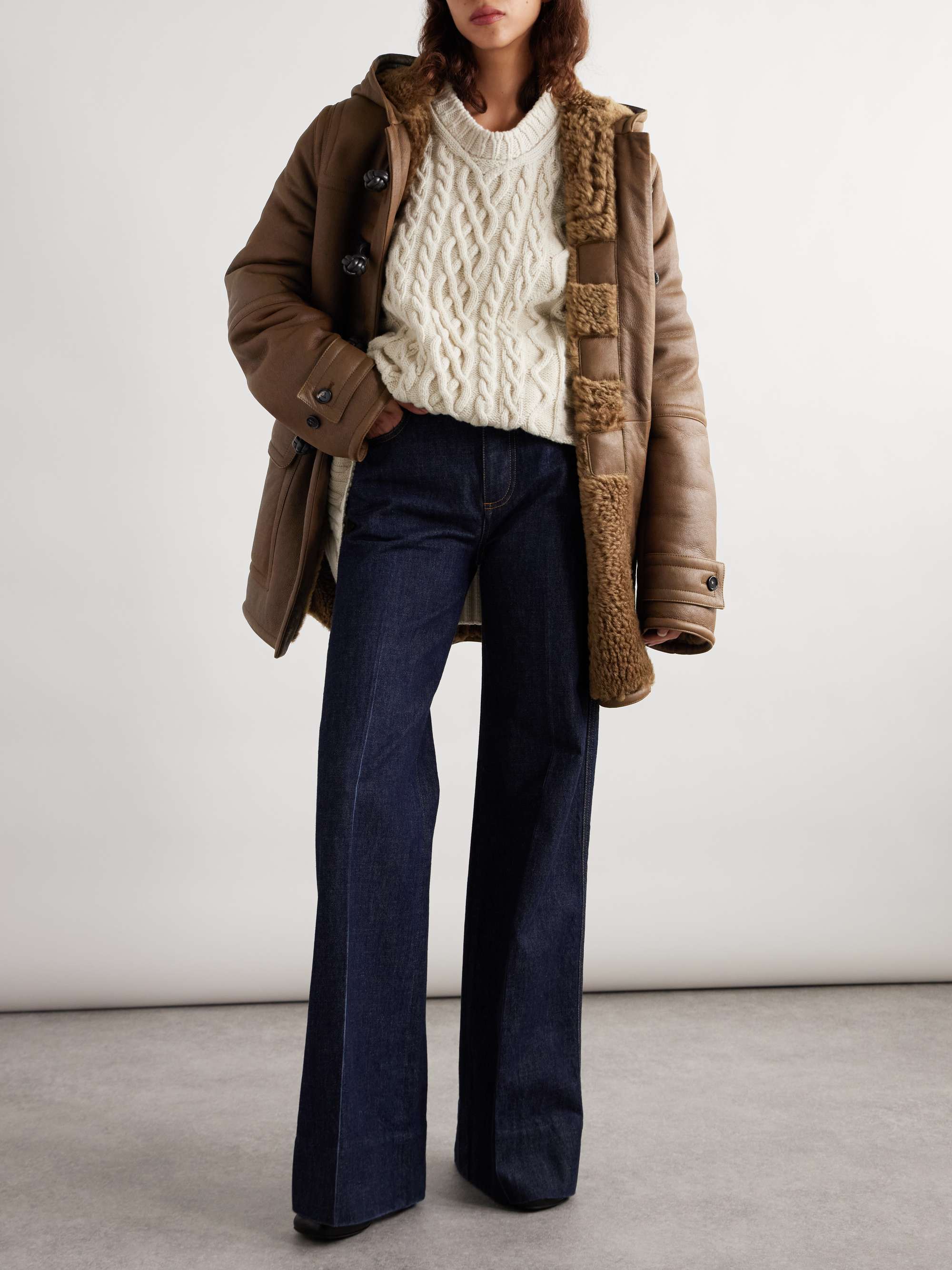 Auckland hooded shearling jacket view